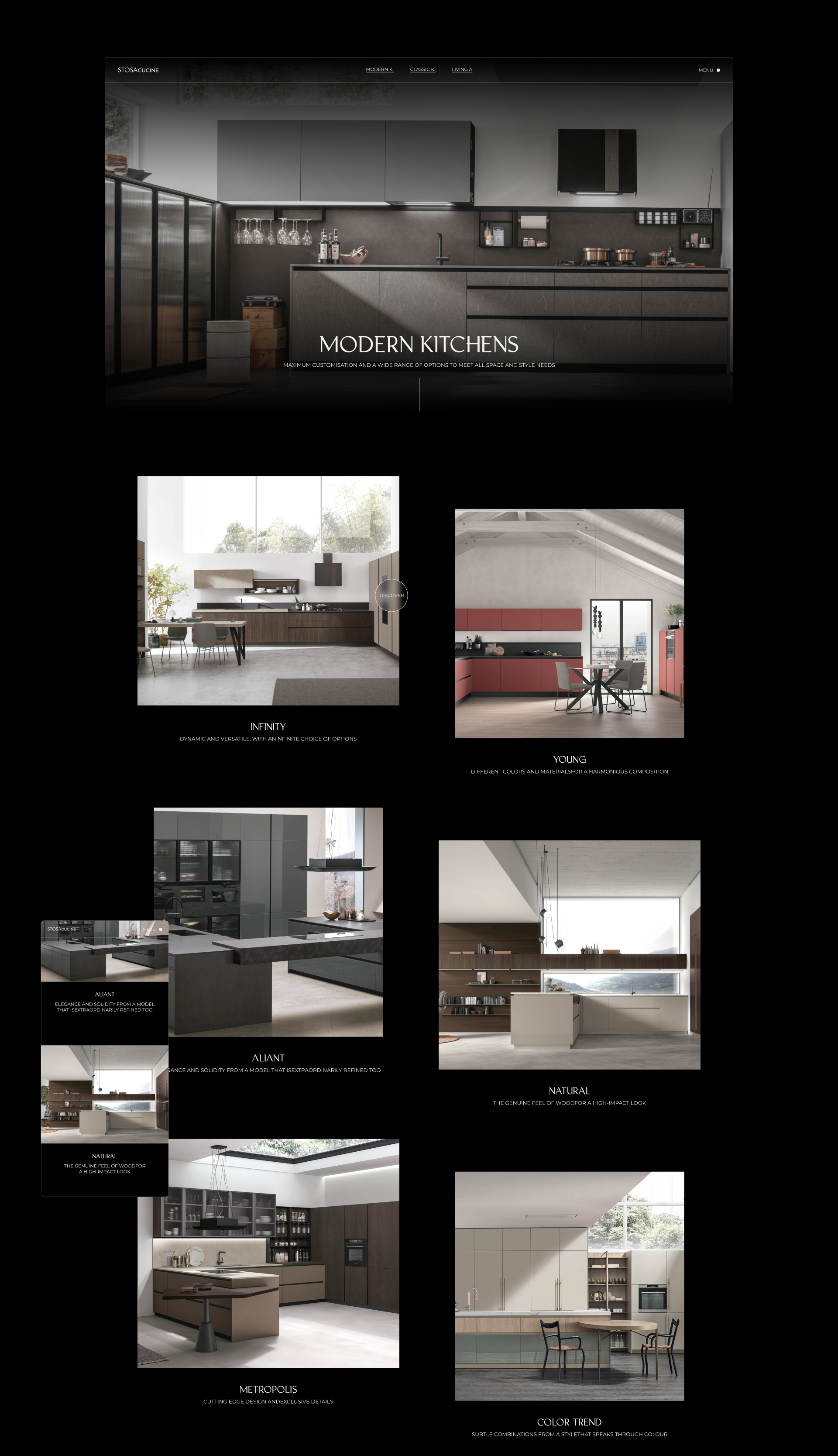 STOSAcucine | web. | concept — Изображение №7 — Интерфейсы, Анимация на Dprofile