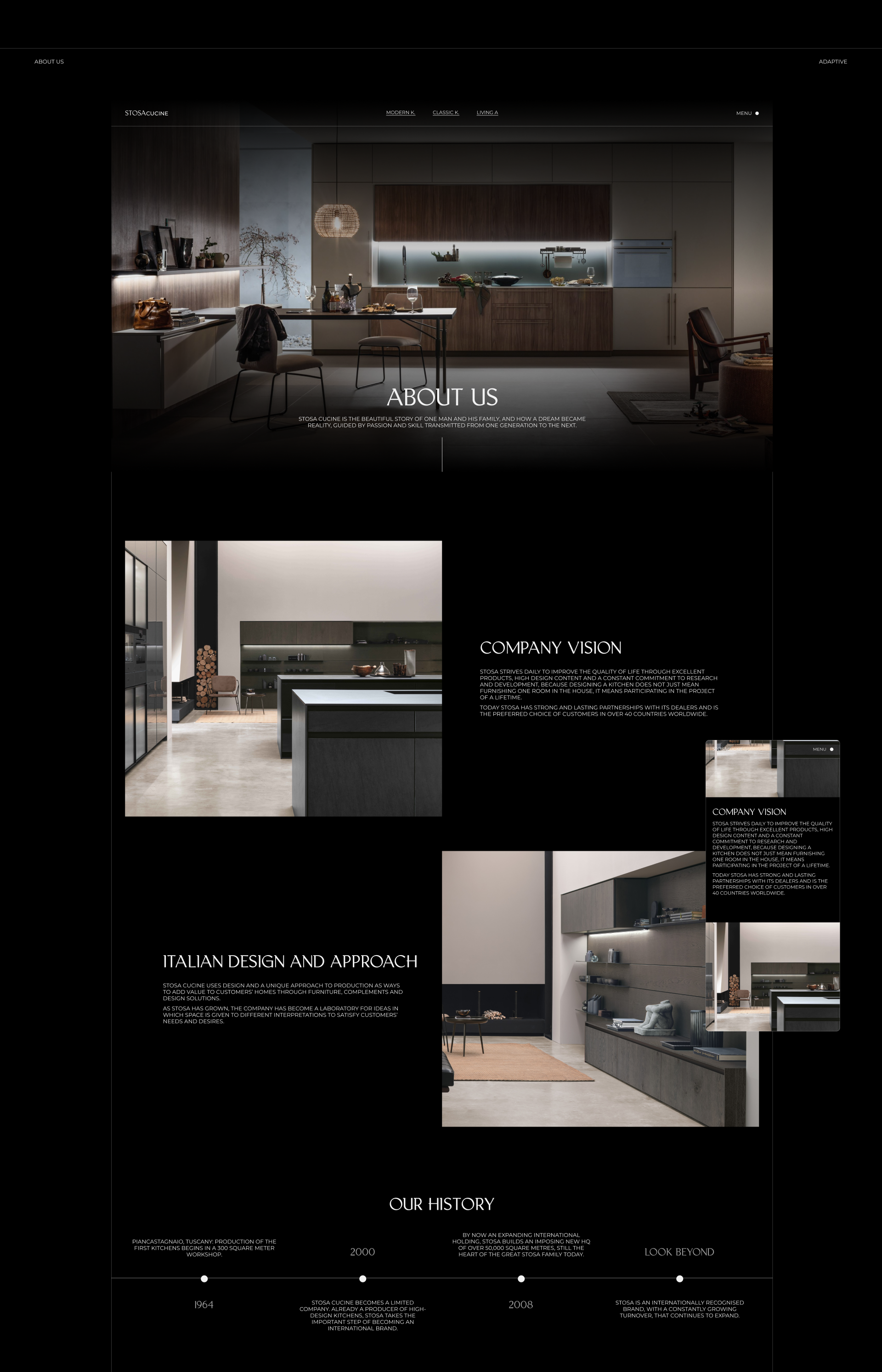 STOSAcucine | web. | concept — Изображение №5 — Интерфейсы, Анимация на Dprofile