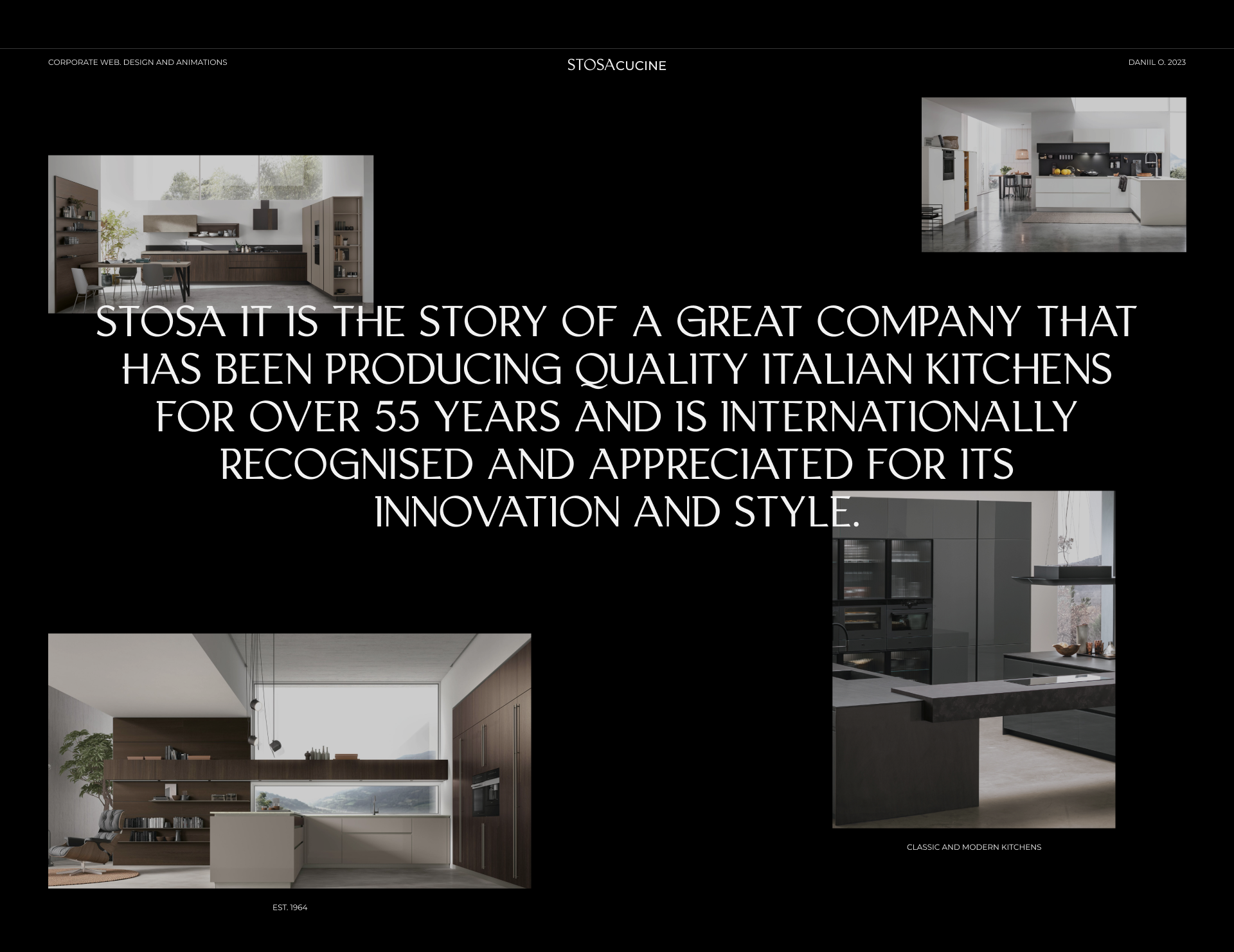 STOSAcucine | web. | concept — Изображение №1 — Интерфейсы, Анимация на Dprofile