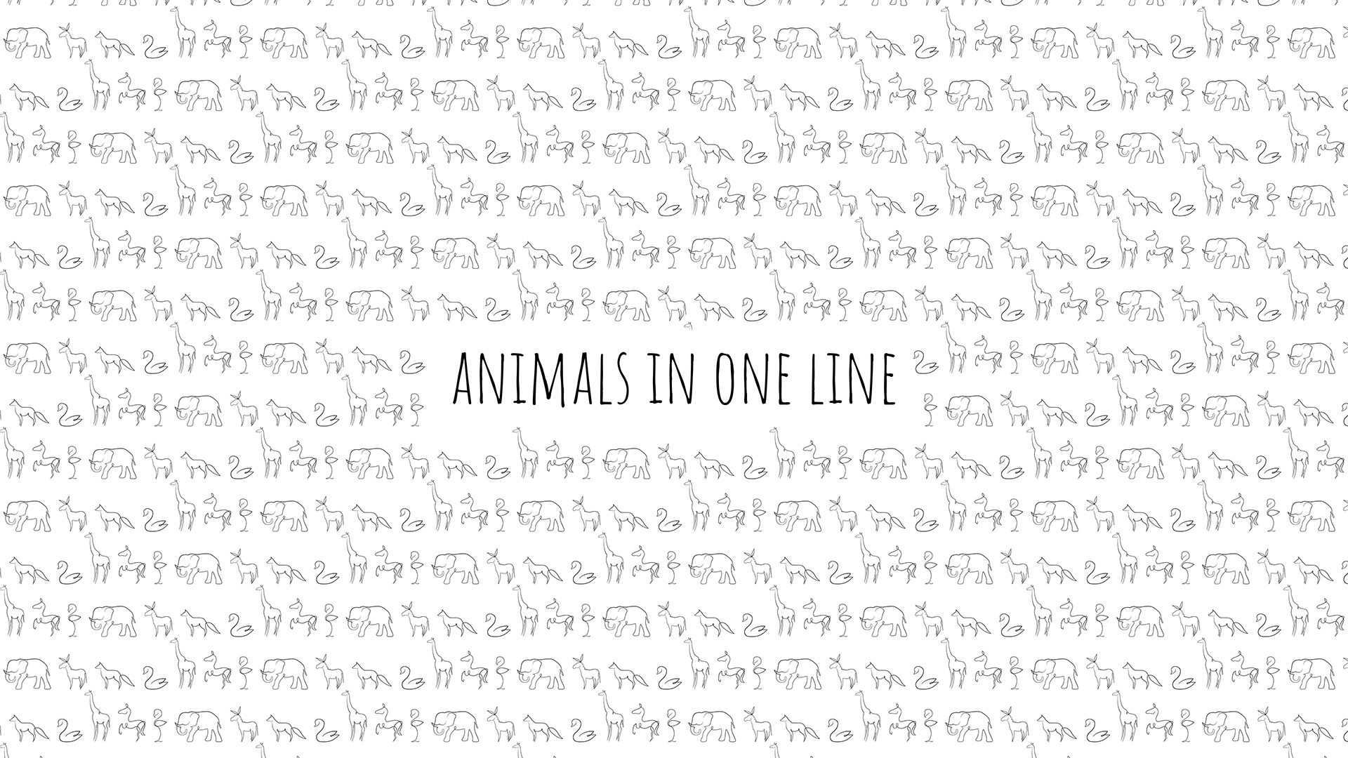 One Line - animals — Изображение №1 — Иллюстрация, Графика на Dprofile