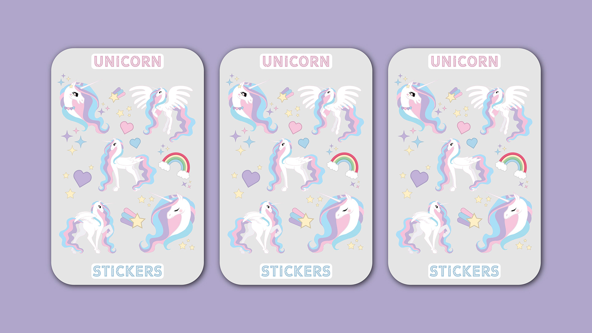 Unicorn Stickers — Изображение №8 — Иллюстрация, Графика на Dprofile