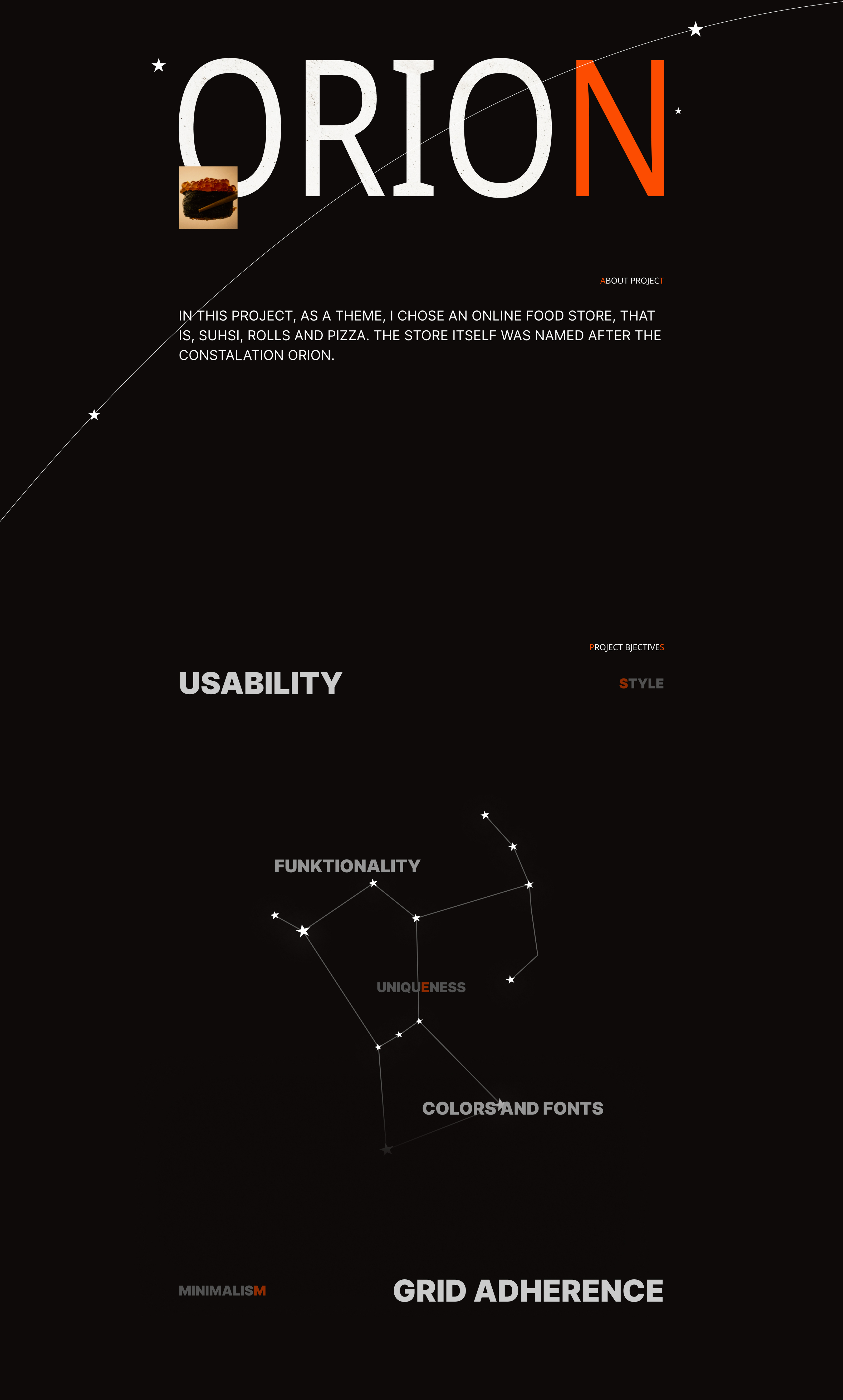 ORION | ДИЗАЙН САЙТА СУШИ | WEB-DESIGN — Изображение №1 — Интерфейсы, Брендинг на Dprofile