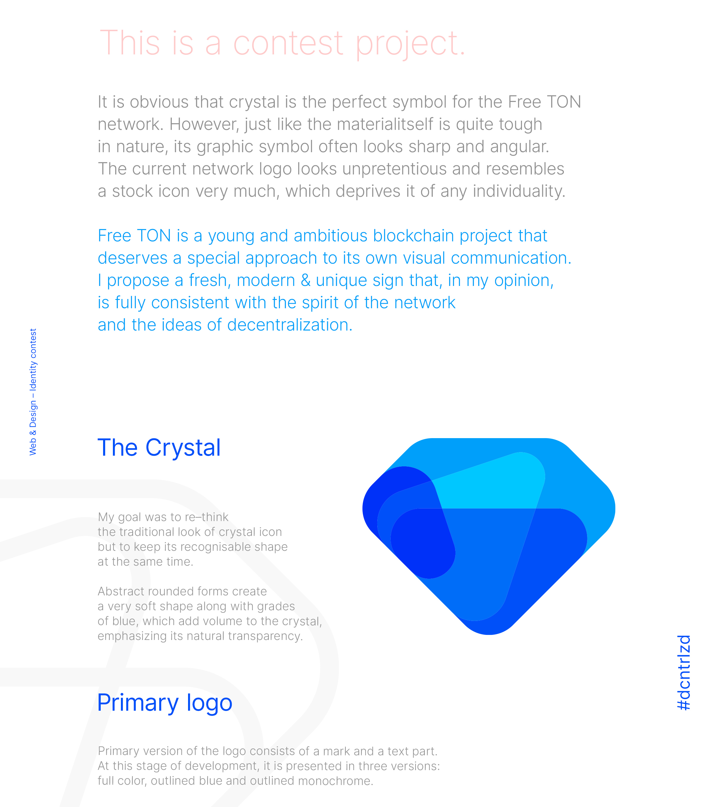 Free TON. Identity contest. — Изображение №1 — Брендинг на Dprofile