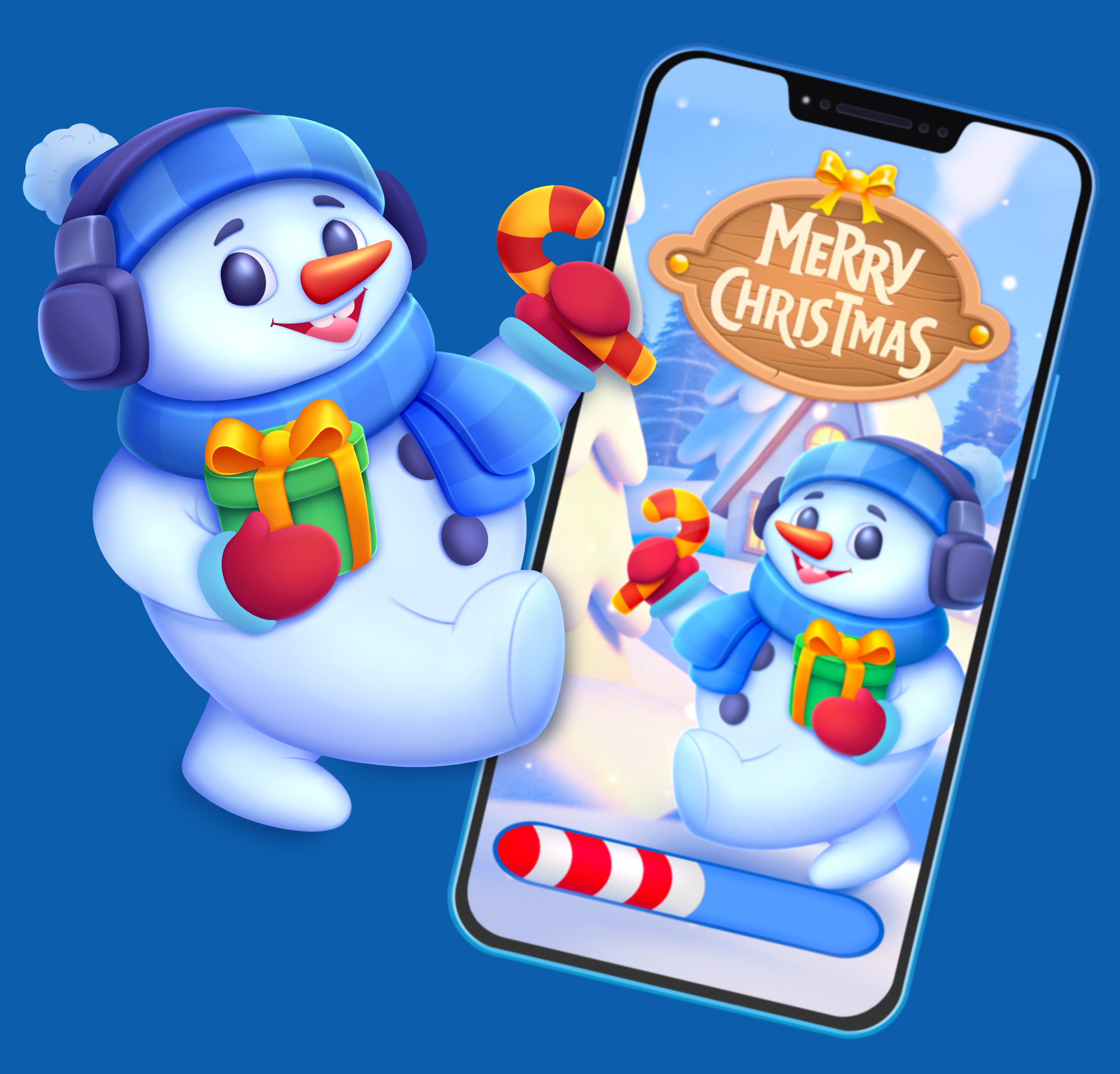 Игровой проект Match 3 (искусство казуальных игр) С Рождеством Христовым — Изображение №7 — Интерфейсы, Иллюстрация на Dprofile