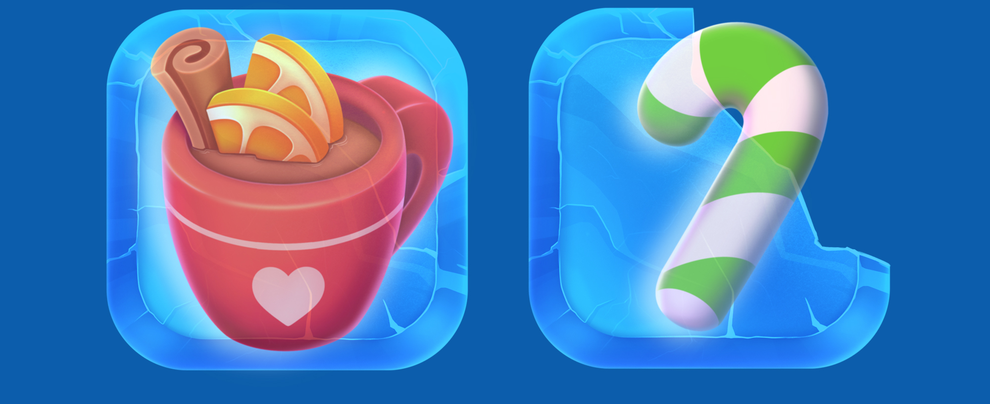 Игровой проект Match 3 (искусство казуальных игр) С Рождеством Христовым — Изображение №4 — Интерфейсы, Иллюстрация на Dprofile