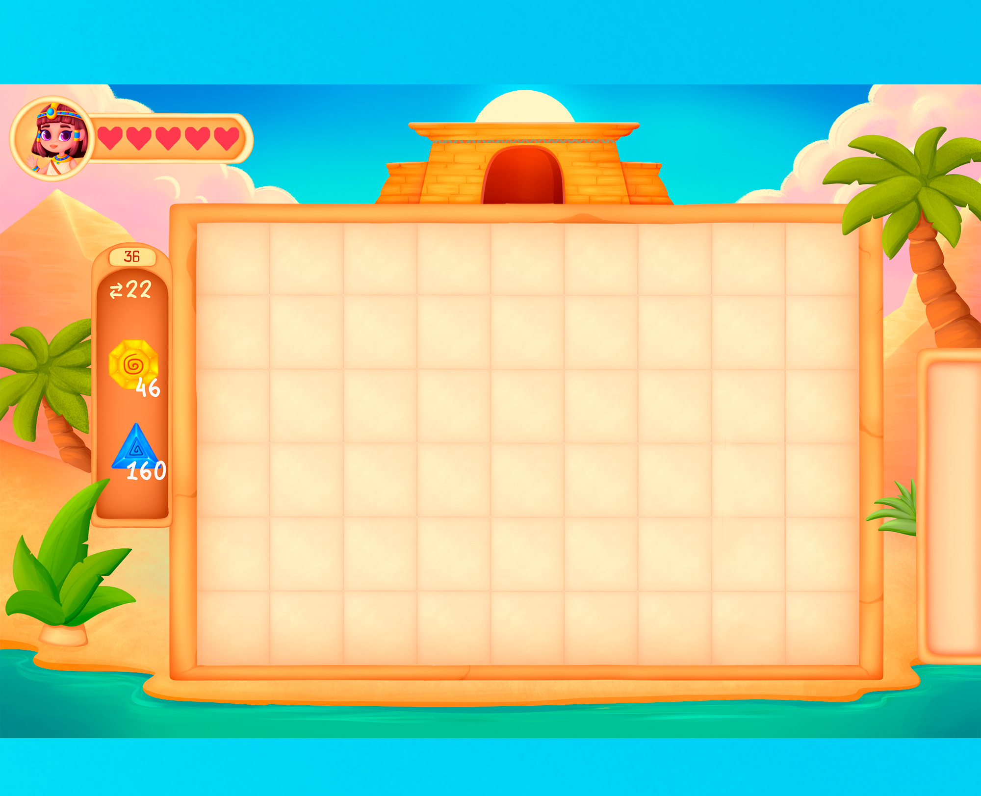 МОБИЛЬНАЯ ИГРА MATCH3 AIRA В ЕГИПТЕ — Изображение №10 — Иллюстрация, Анимация на Dprofile