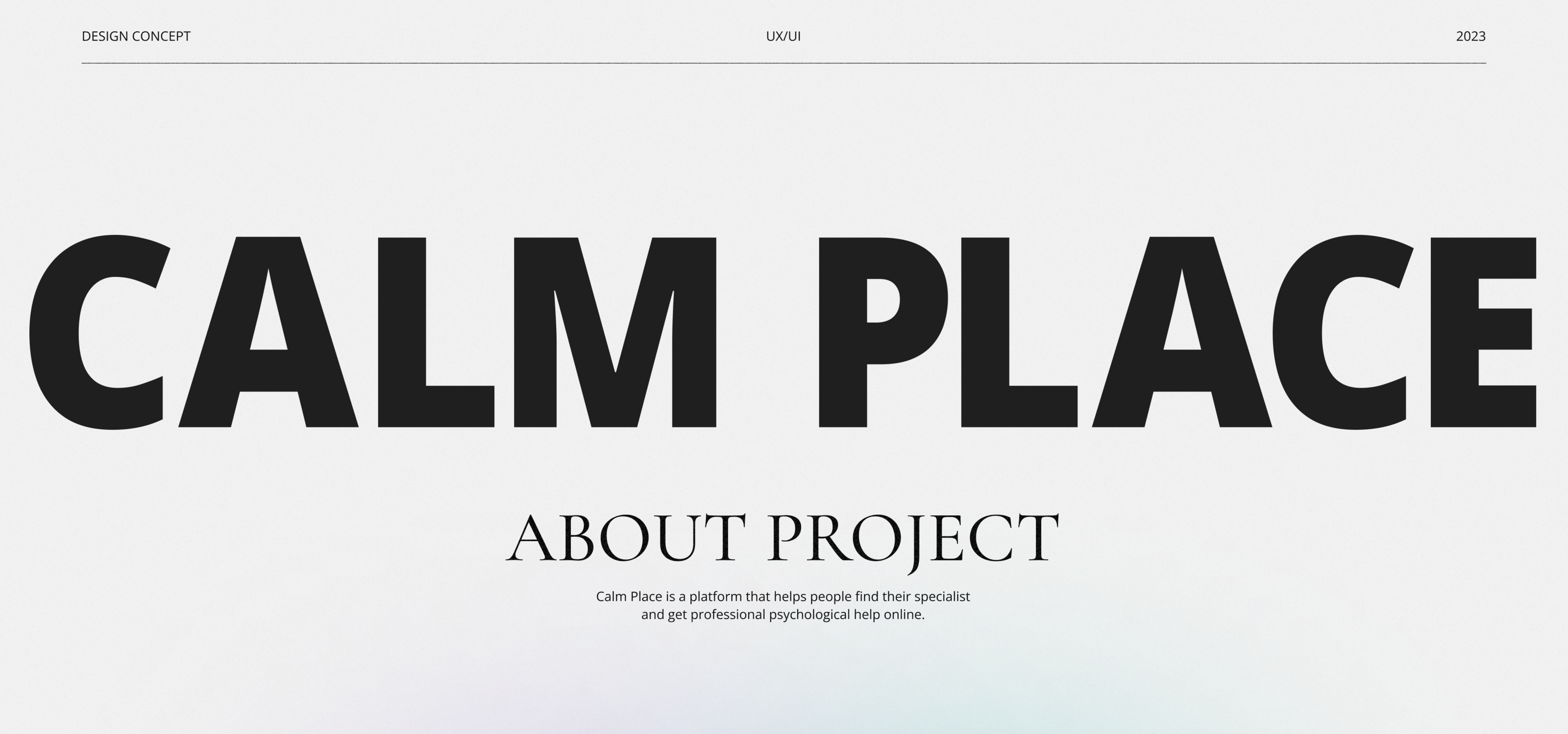 Calm place UX/UI Design — Изображение №1 — Интерфейсы на Dprofile