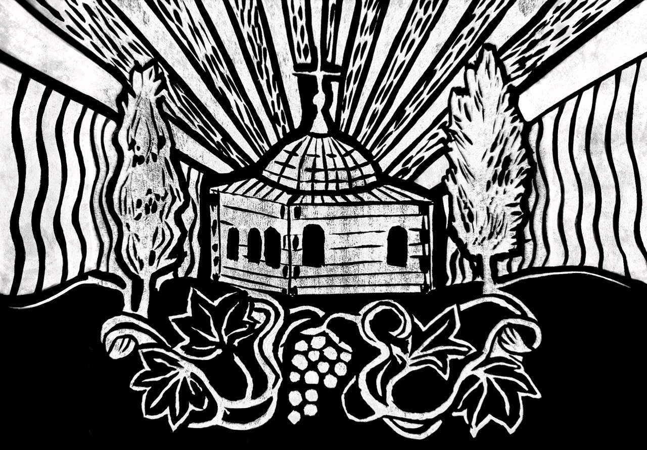 Этикетка для вина с горы Афон — Изображение №1 — Брендинг, Иллюстрация, Графика на Dprofile