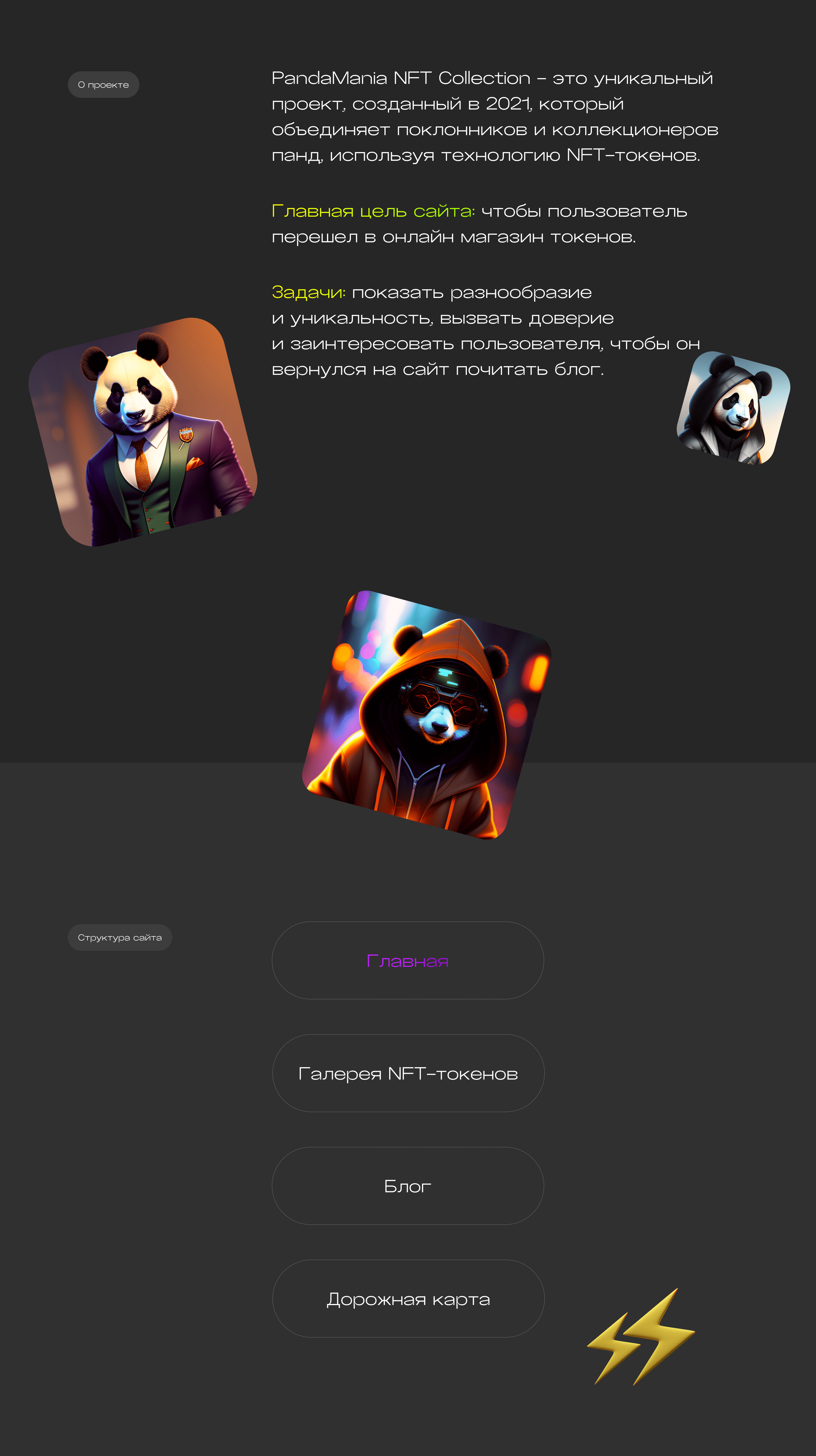 Посадочная страница для проекта "crypto pandas" — Изображение №2 — Интерфейсы, Анимация на Dprofile