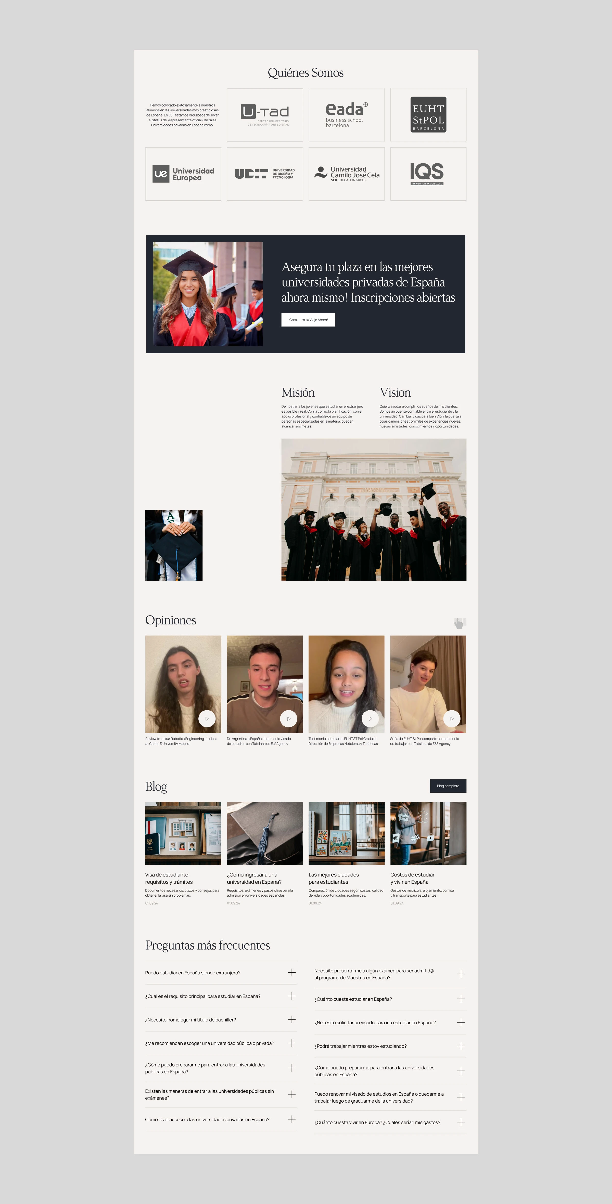 ESF Estudia | Educational Platform Website (ES) — Изображение №6 — Интерфейсы на Dprofile