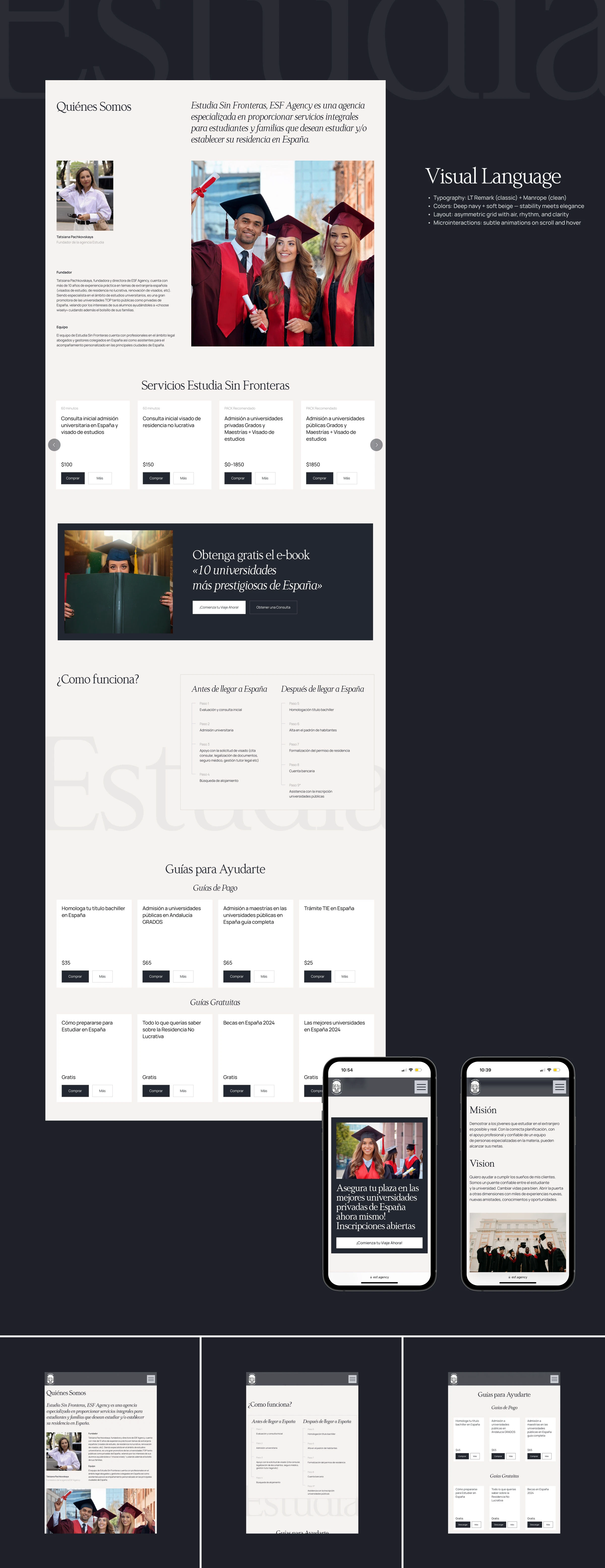 ESF Estudia | Educational Platform Website (ES) — Изображение №5 — Интерфейсы на Dprofile