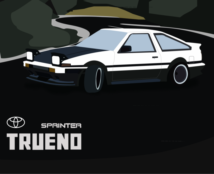 AE 86 Trueno — Иллюстрация, Графика на Dprofile
