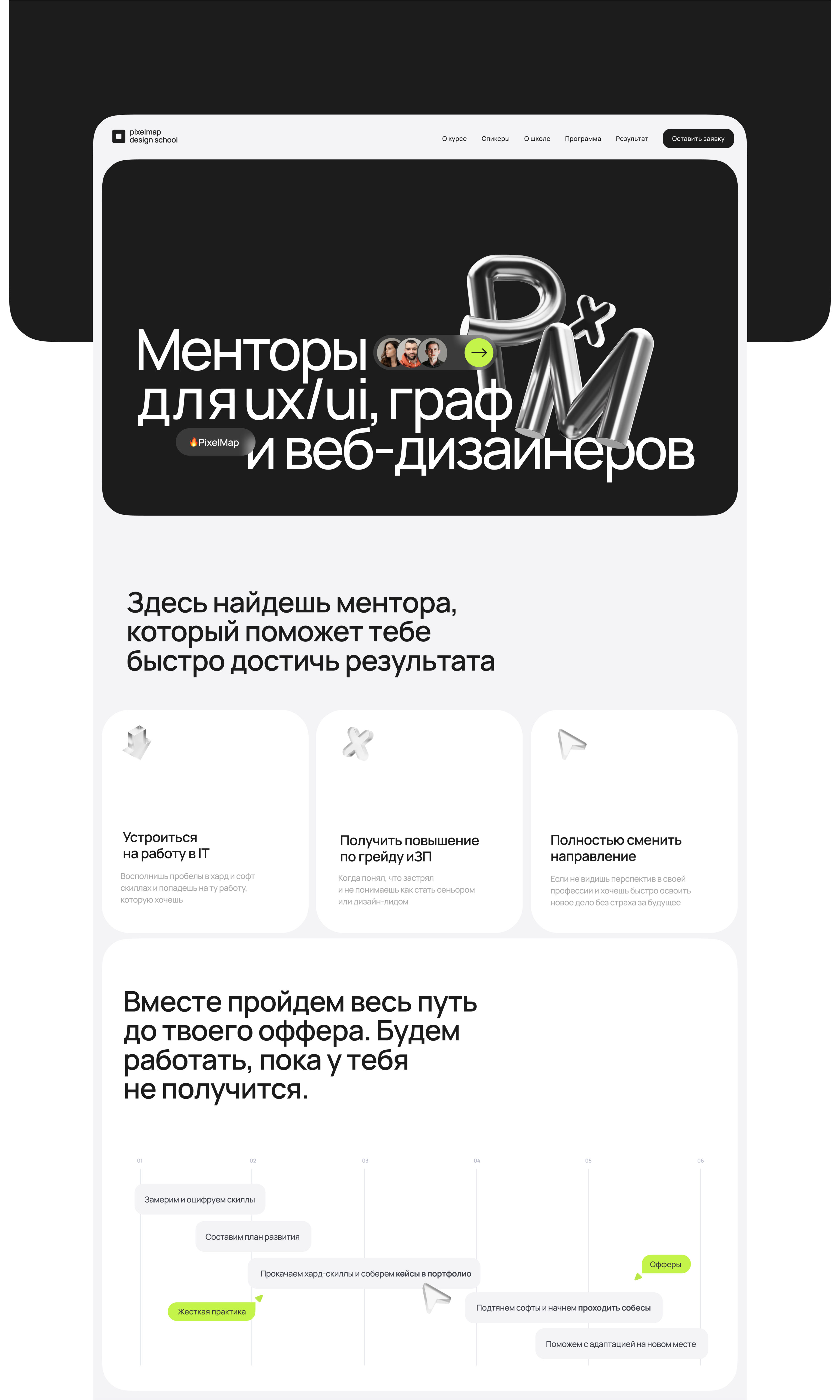 Design promo website for Pixel Map school — Изображение №8 — Интерфейсы, Брендинг на Dprofile