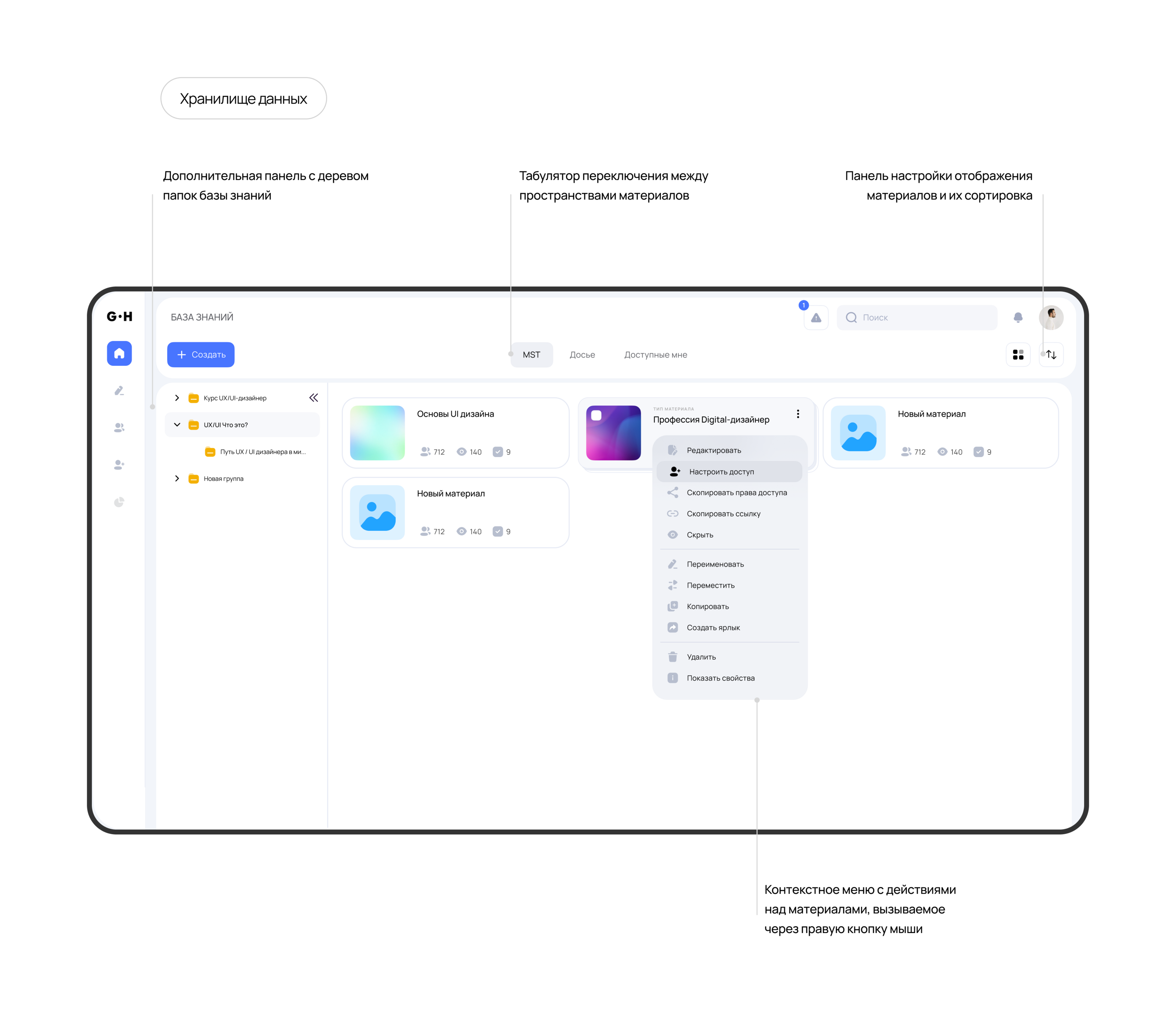 LMS platform for knowledge management. Web service. — Изображение №11 — Интерфейсы на Dprofile