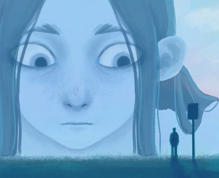 Иллюстрация "Наблюдатель" — Иллюстрация на Dprofile