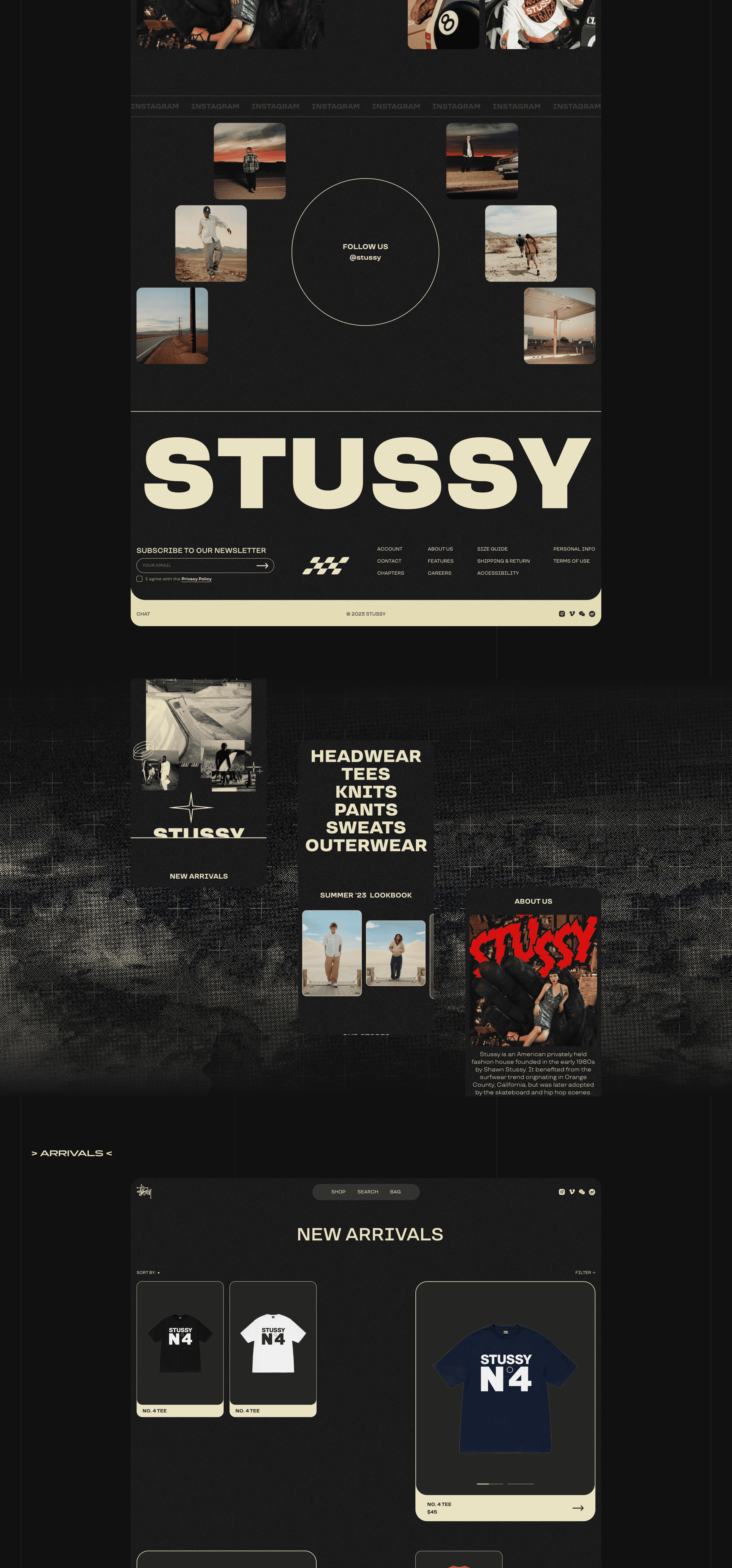 STUSSY / E-COMMERCE REDESIGN CONCEPT — Изображение №3 — Интерфейсы, Графика на Dprofile