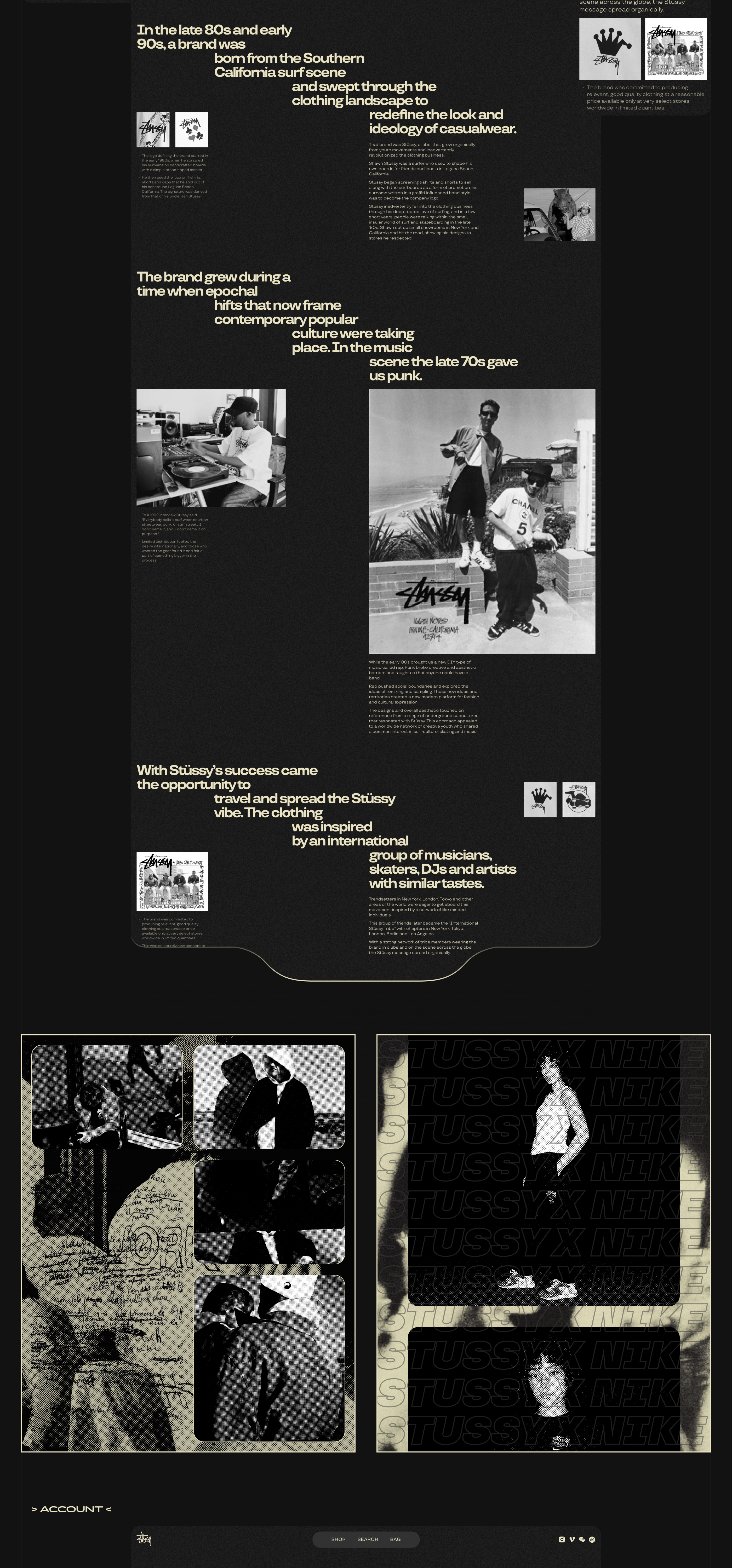 STUSSY / E-COMMERCE REDESIGN CONCEPT — Изображение №7 — Интерфейсы, Графика на Dprofile