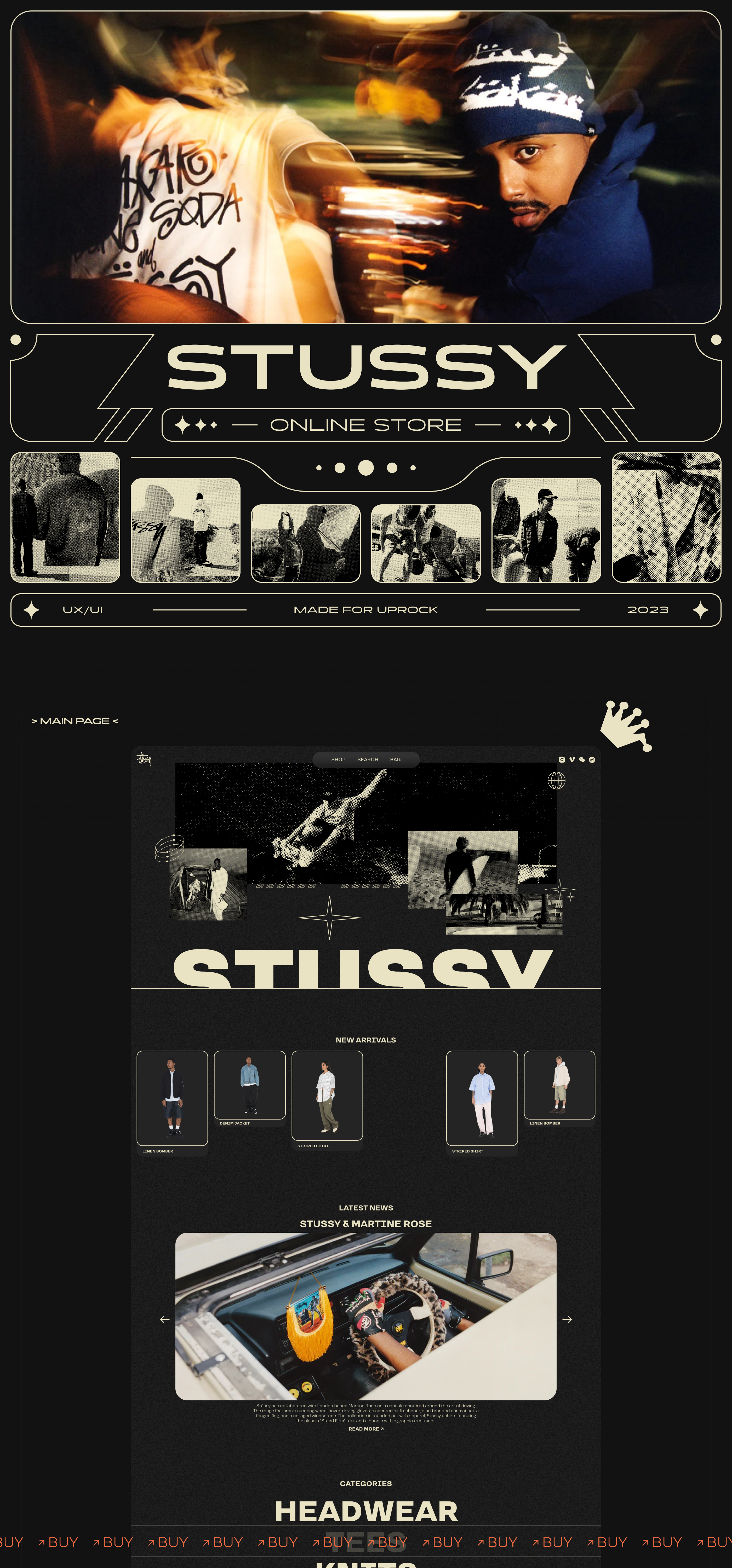 STUSSY / E-COMMERCE REDESIGN CONCEPT — Изображение №1 — Интерфейсы, Графика на Dprofile