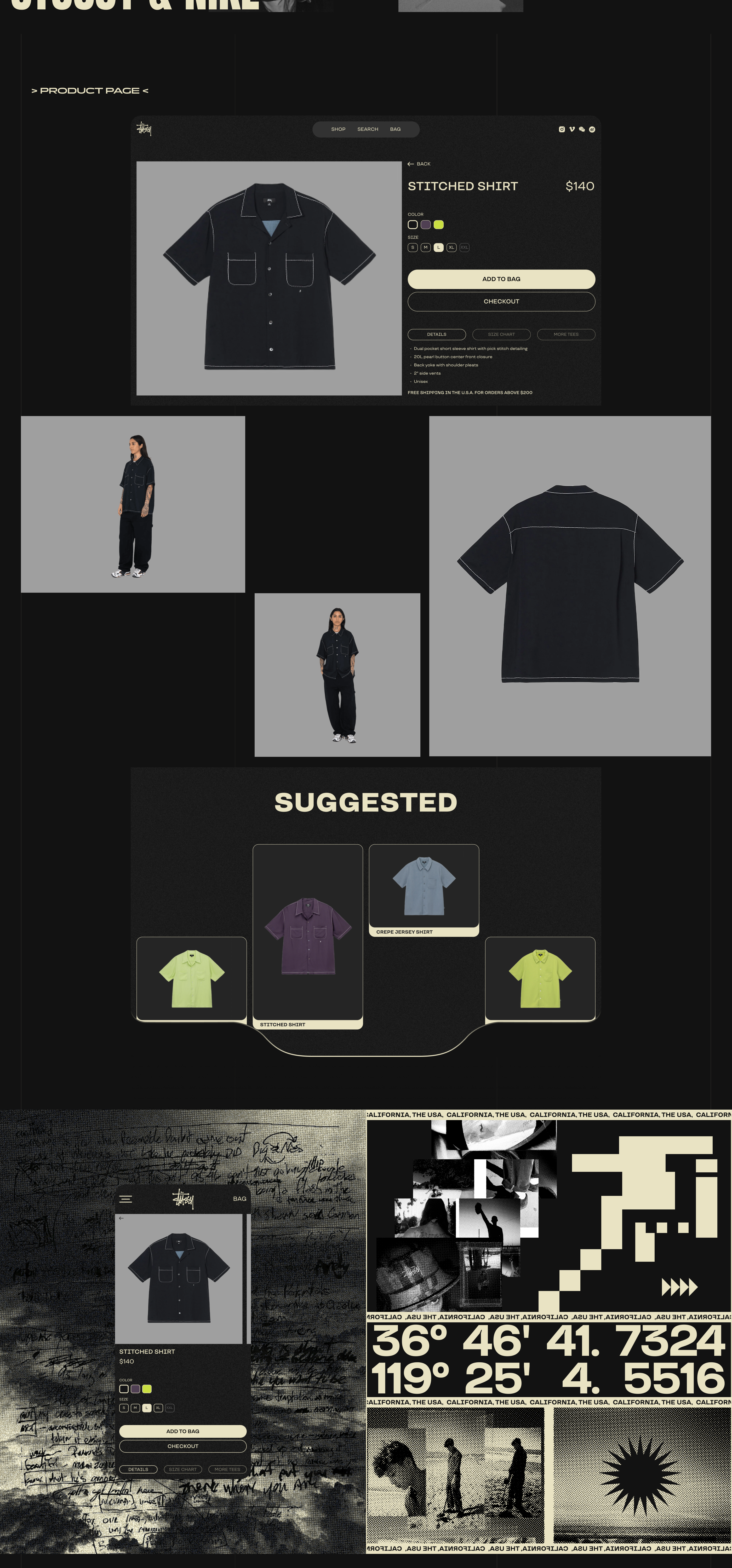 STUSSY / E-COMMERCE REDESIGN CONCEPT — Изображение №5 — Интерфейсы, Графика на Dprofile
