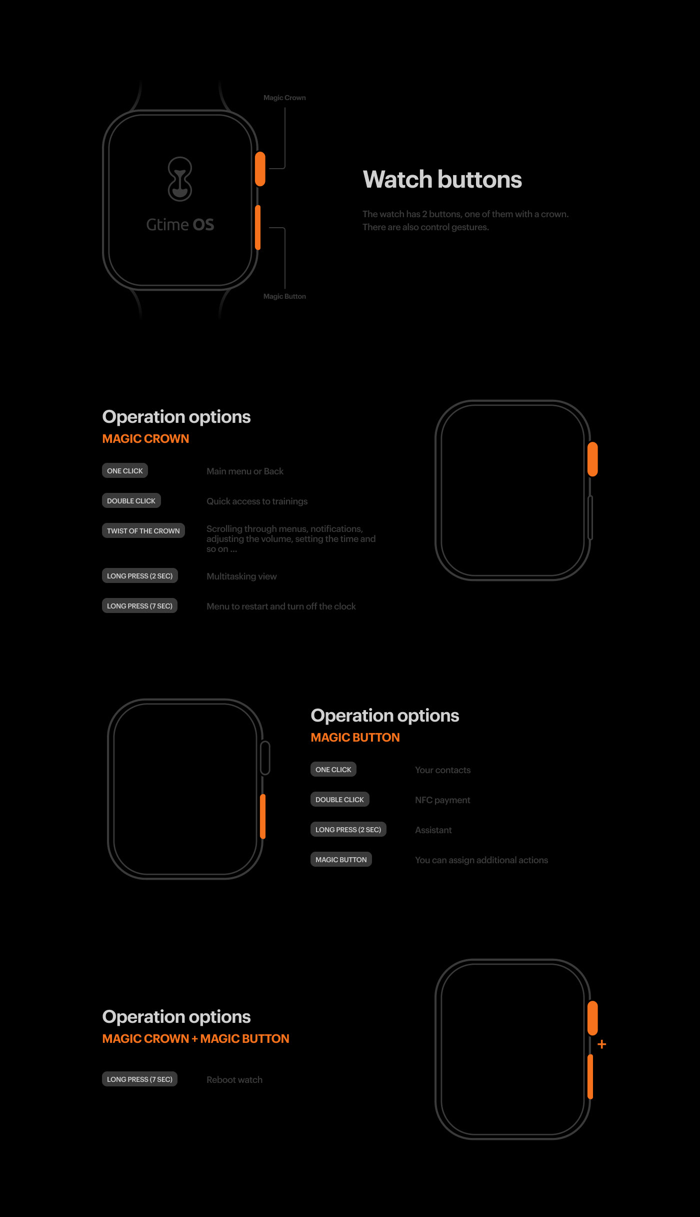 Gtime OS - UX/UI Smart Watch — Изображение №3 — Интерфейсы на Dprofile