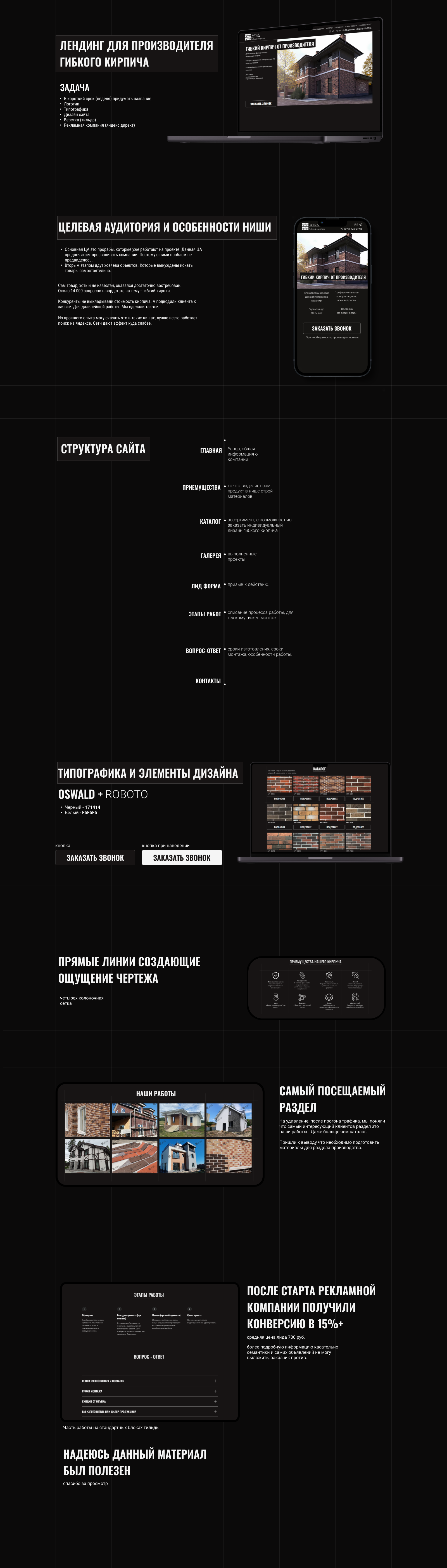 Website: ATRA - производитель гибкого кирпича. — Изображение №1 — Интерфейсы, Маркетинг на Dprofile