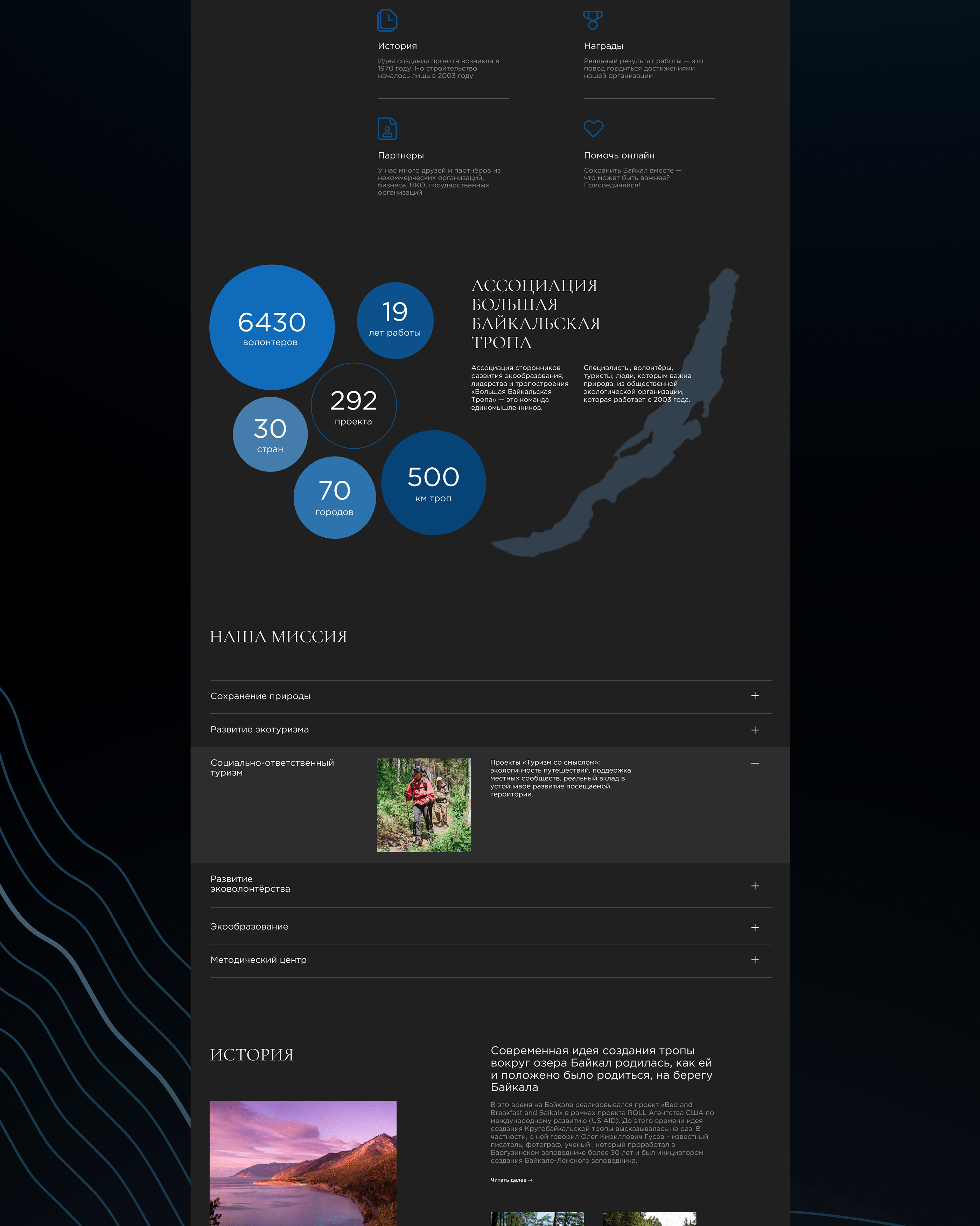 Great Baikal Trail / Corporate website redesign — Изображение №2 — Интерфейсы на Dprofile