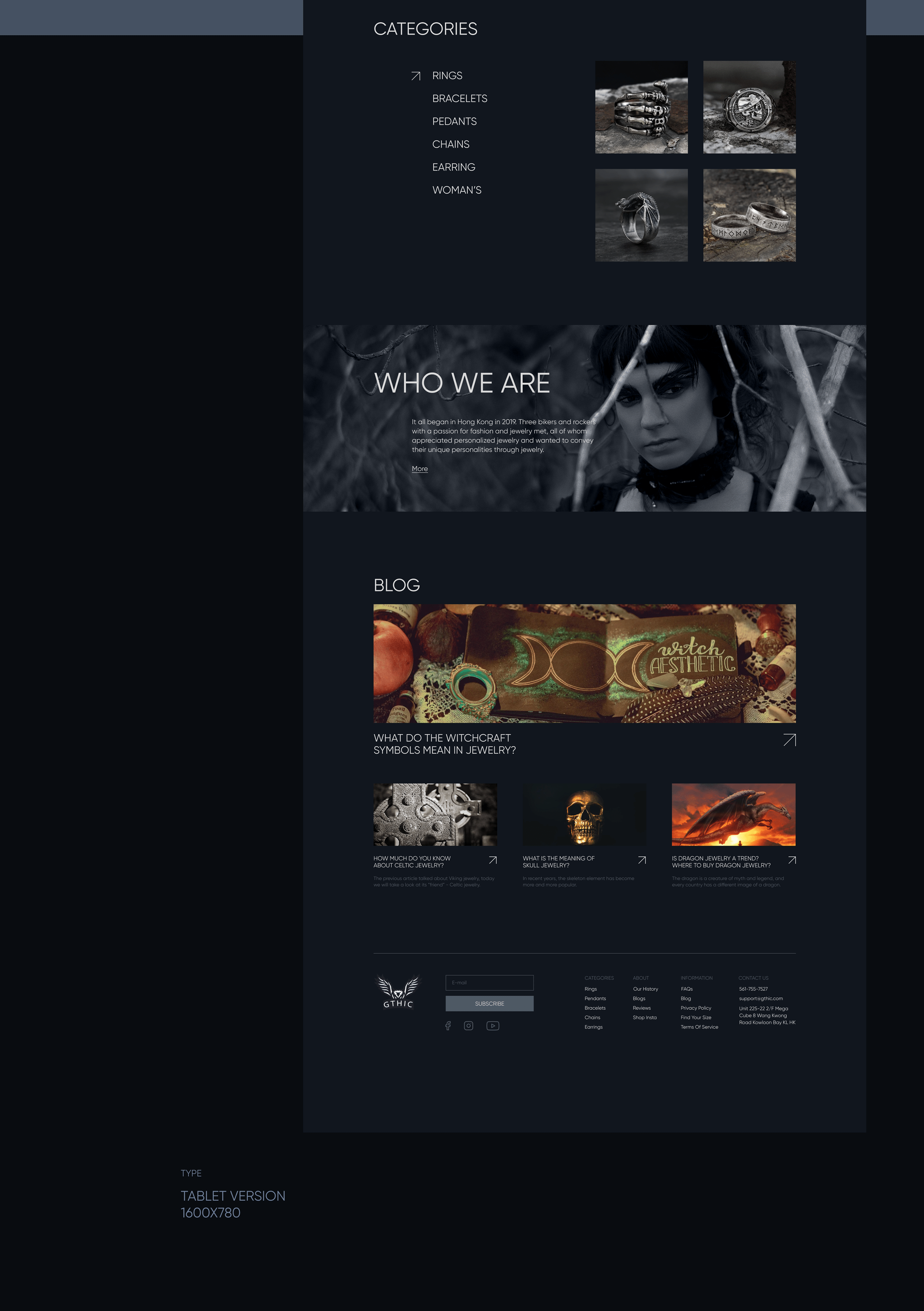 GTHIC: Men's Jewelry — E-commerce Redesign concept — Изображение №3 — Интерфейсы на Dprofile