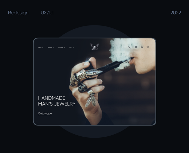 GTHIC: Men's Jewelry — E-commerce Redesign concept — Интерфейсы на Dprofile