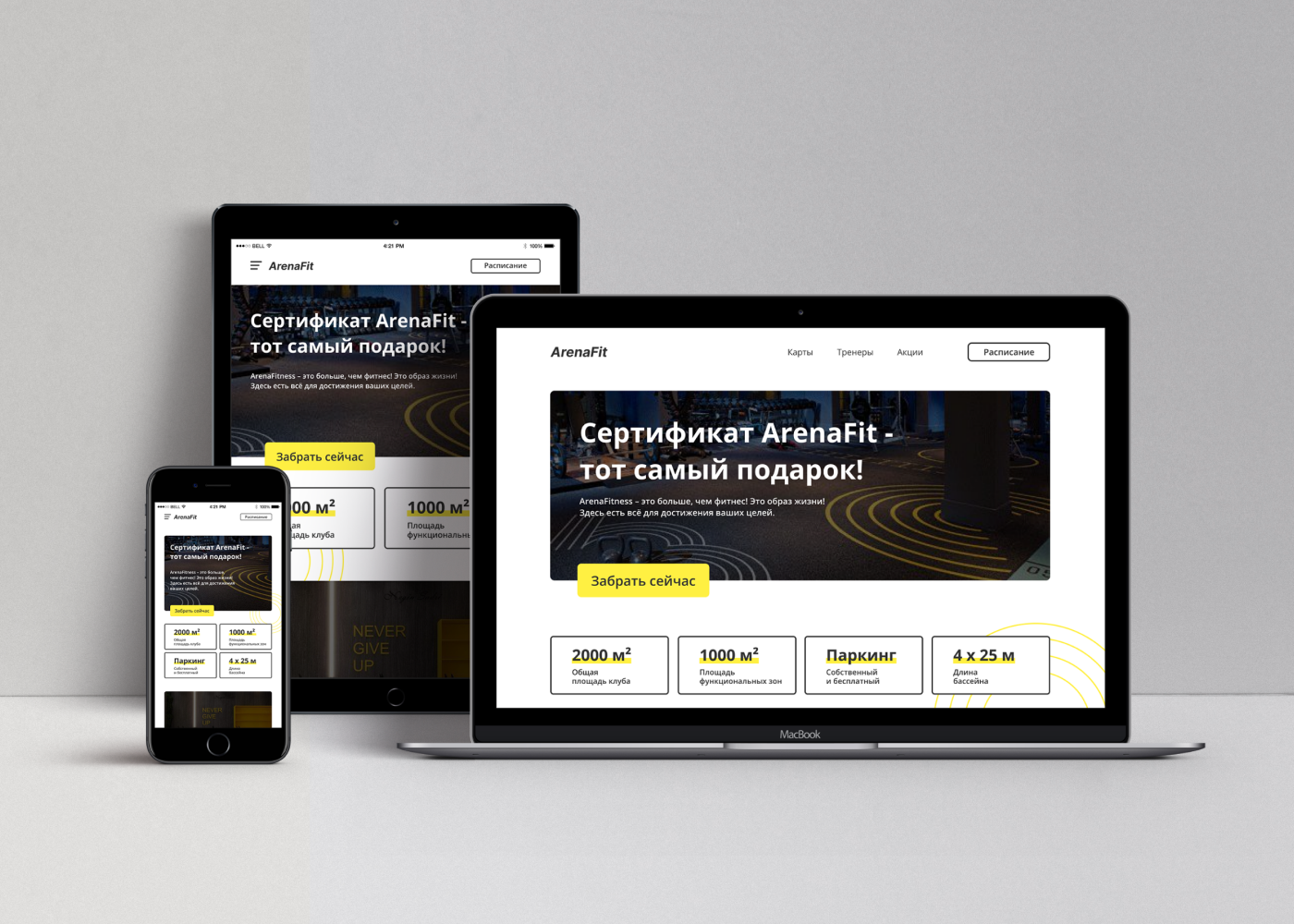 ArenaFit Website - Ux/Ui Design — Изображение №2 — Интерфейсы на Dprofile