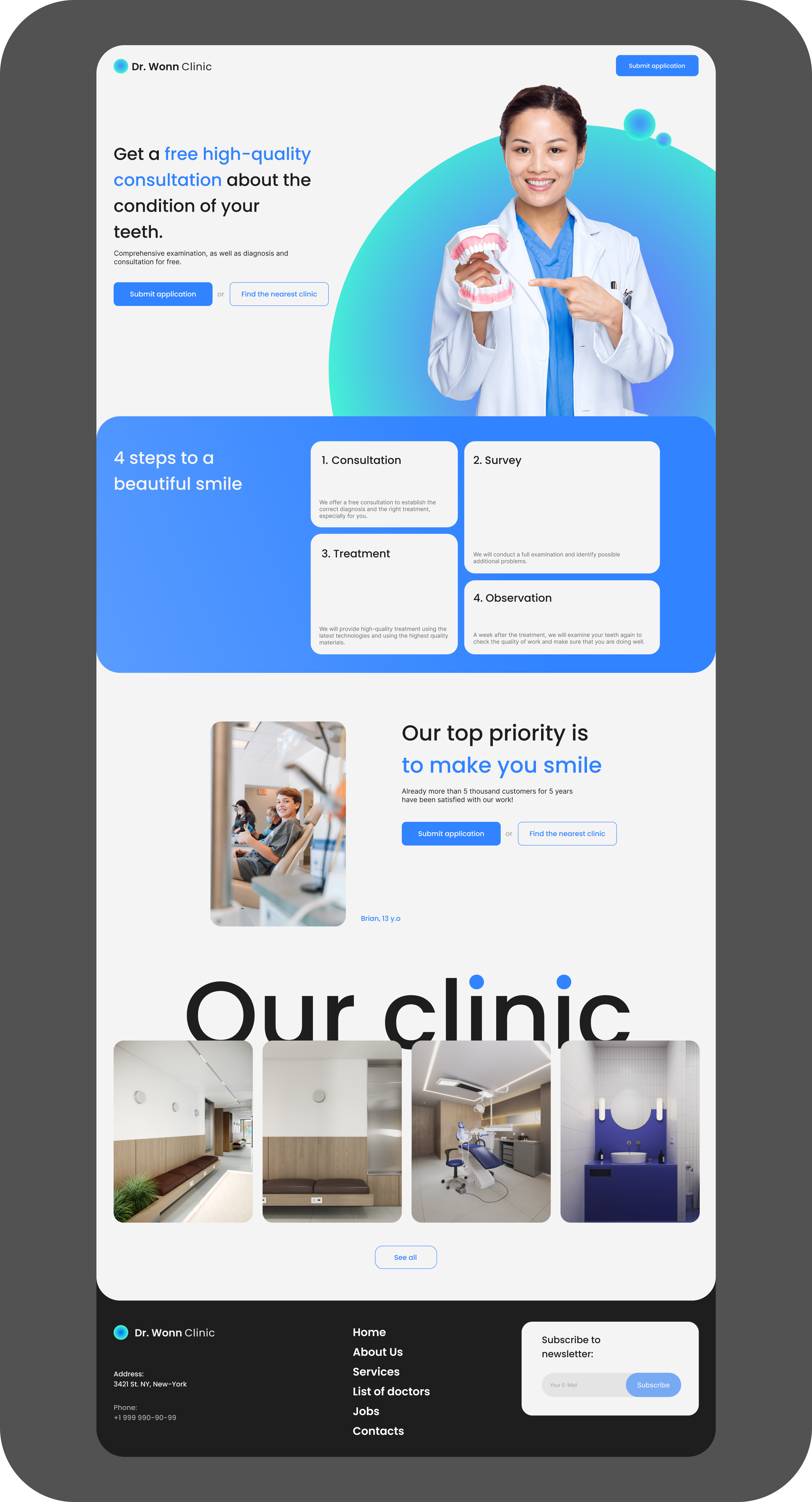 Dr. Wonn Clinic — Изображение №6 — Интерфейсы на Dprofile