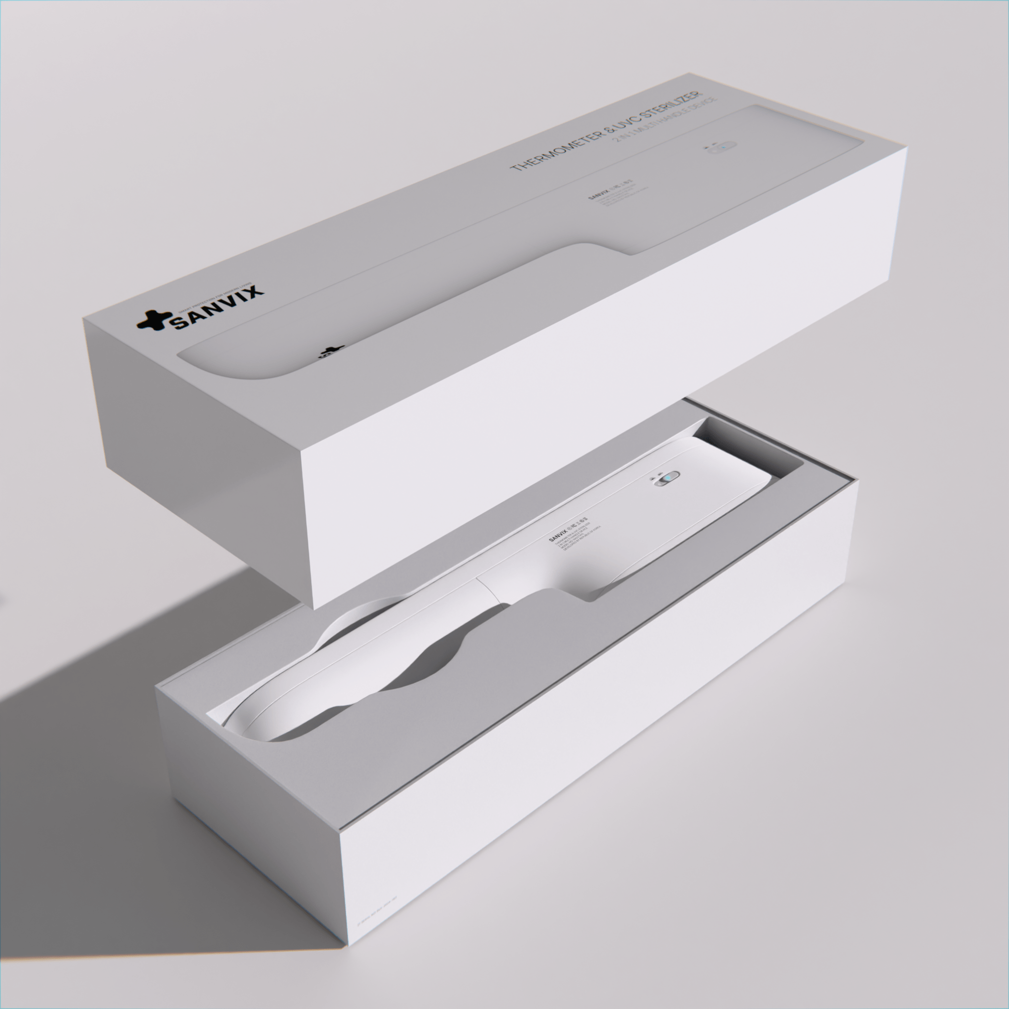Sanvix smart device Thermometer & UVC Sterilizer — Изображение №12 — Брендинг, 3D на Dprofile