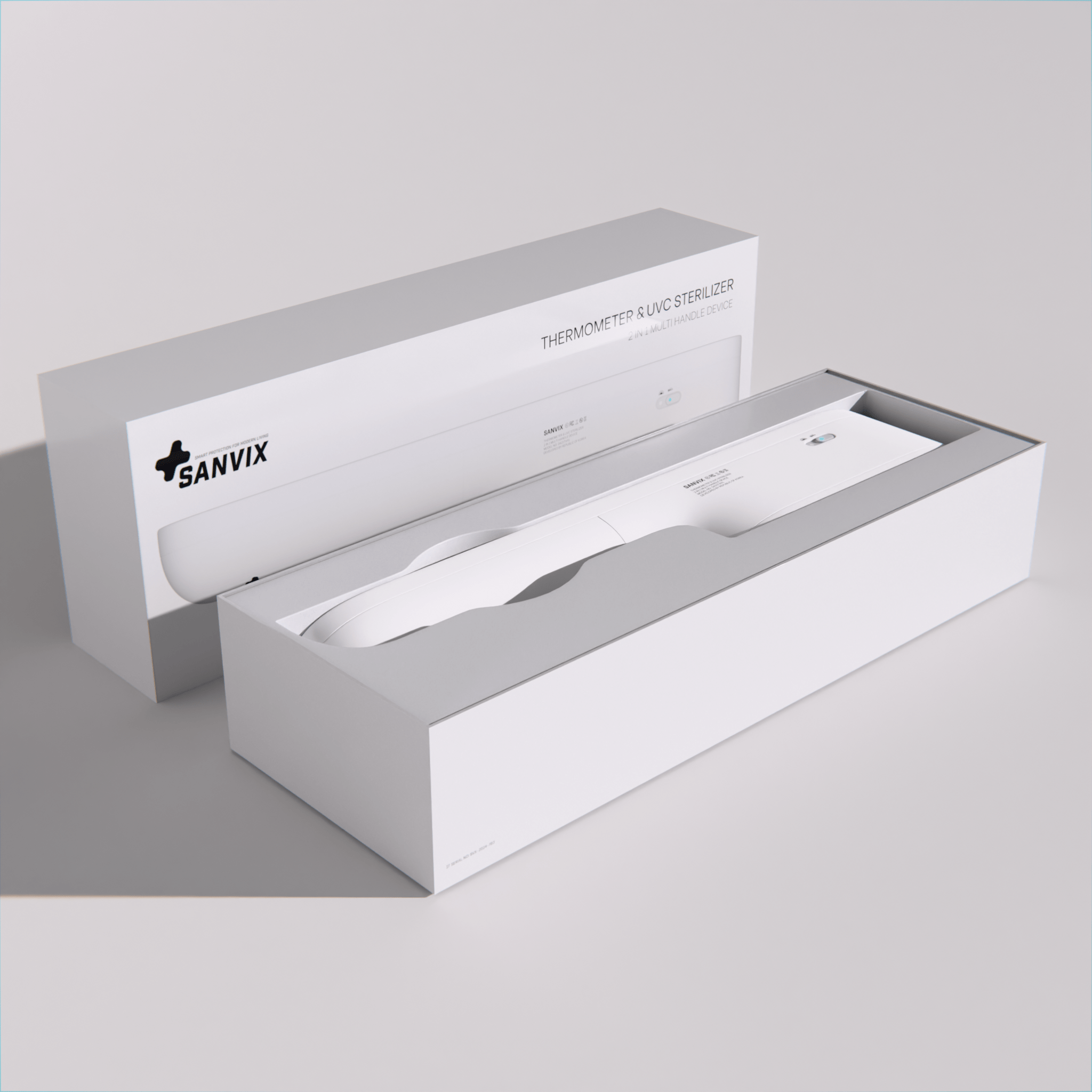 Sanvix smart device Thermometer & UVC Sterilizer — Изображение №8 — Брендинг, 3D на Dprofile