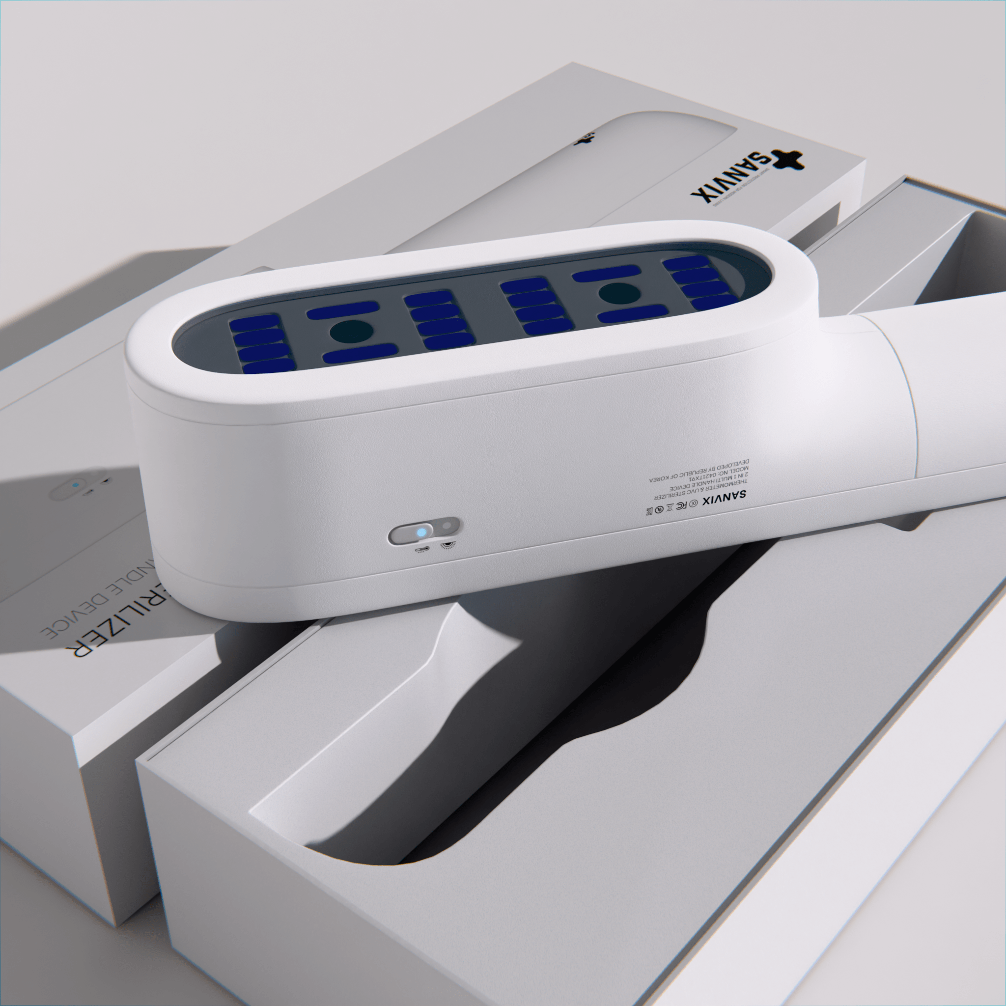 Sanvix smart device Thermometer & UVC Sterilizer — Изображение №10 — Брендинг, 3D на Dprofile