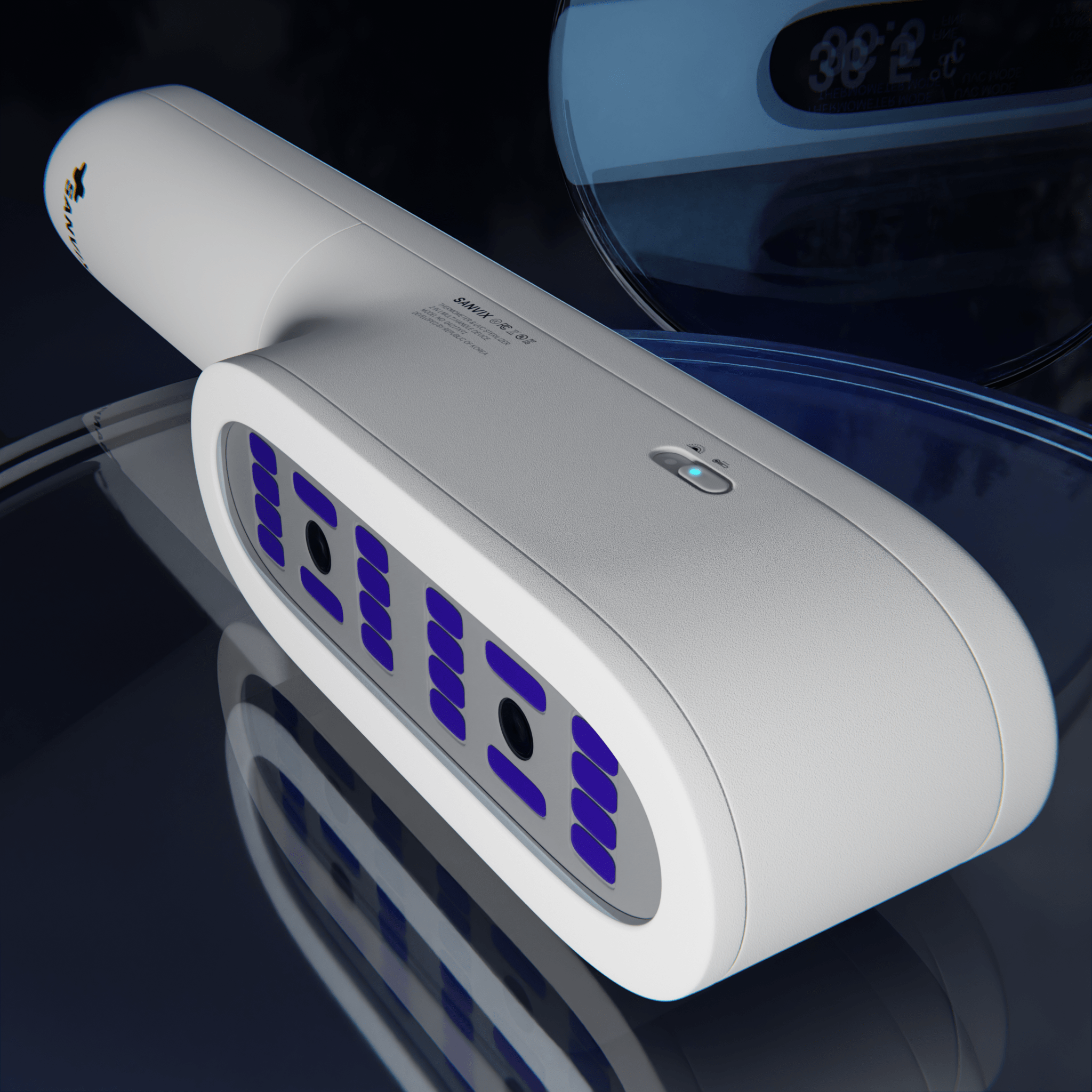 Sanvix smart device Thermometer & UVC Sterilizer — Изображение №3 — Брендинг, 3D на Dprofile