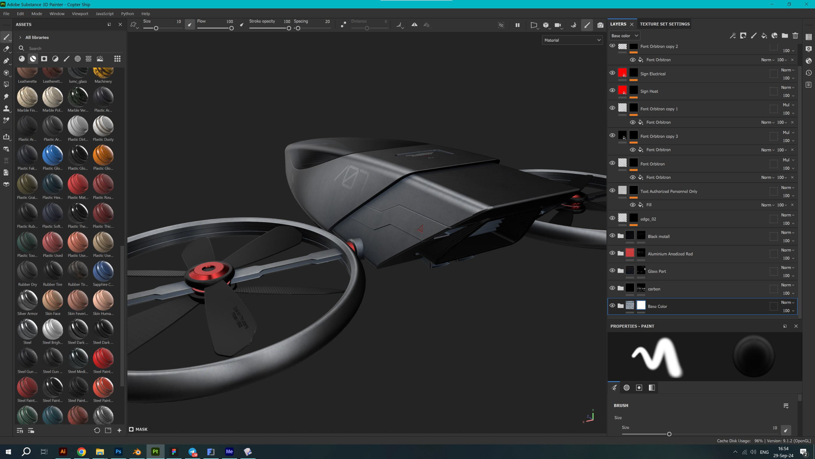 Sci-Fi Drone 3D Modeling — Изображение №13 — 3D на Dprofile