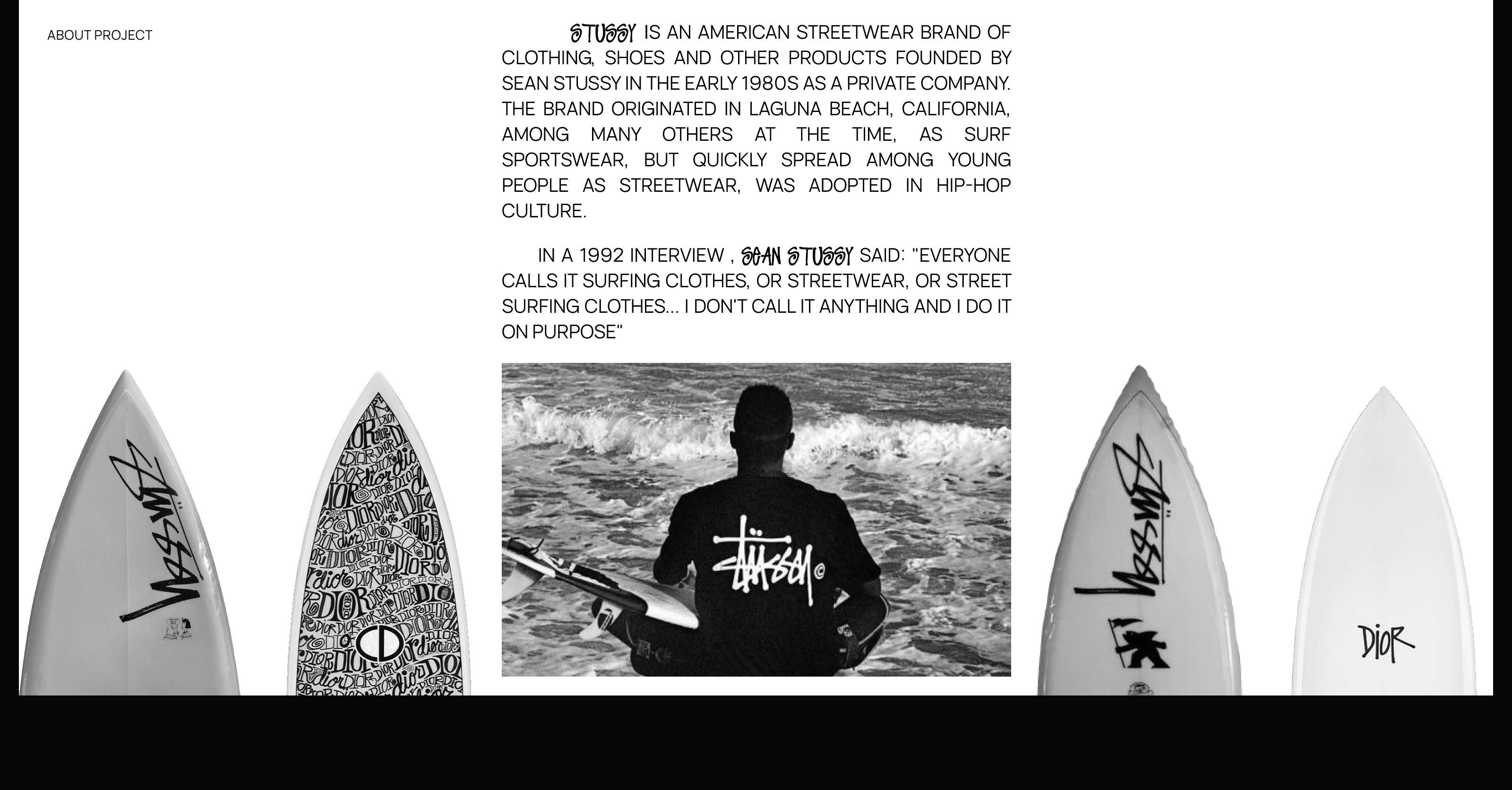 STÜSSY REDESIGN | E-commerce — Изображение №2 — Интерфейсы, Брендинг на Dprofile