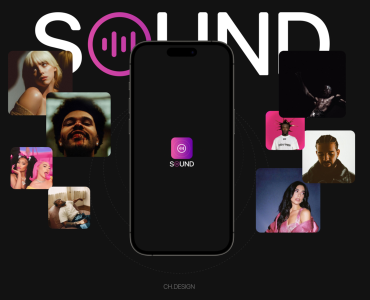 SOUND - Music Mobile App — Интерфейсы, Брендинг на Dprofile