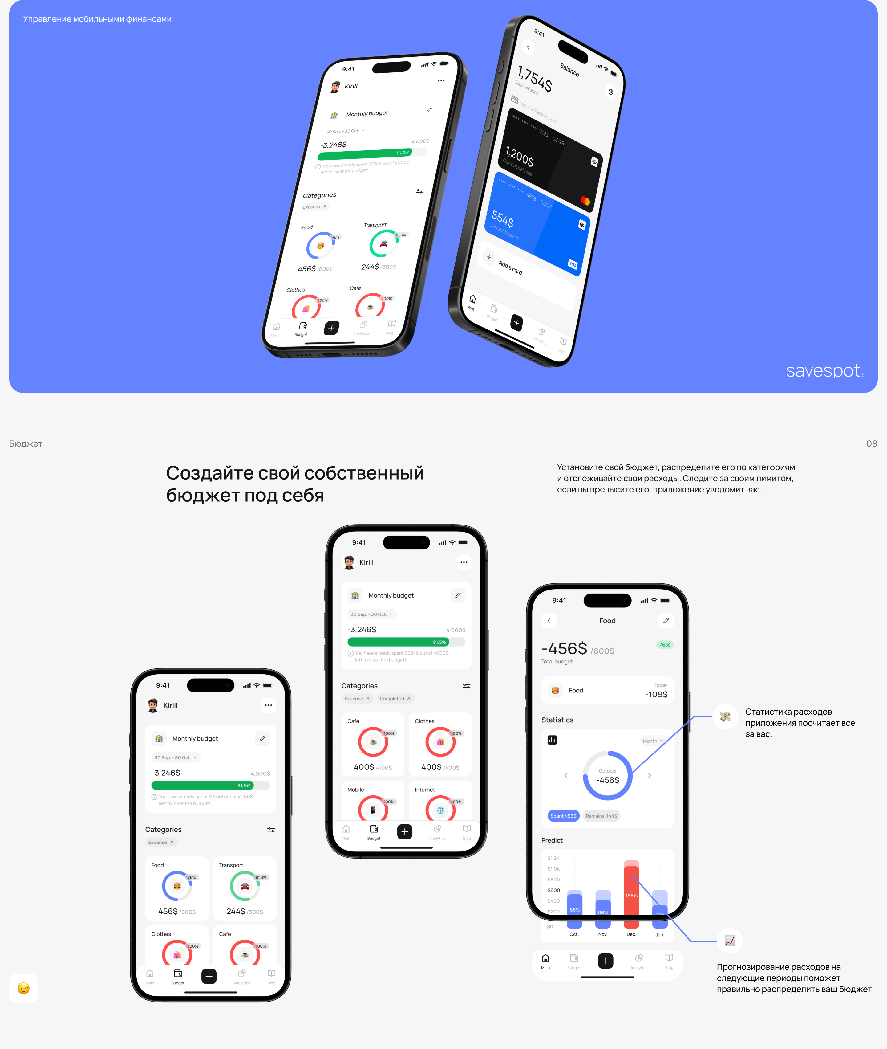 SaveSpot - мобильное приложение для управления финансами — Изображение №9 — Интерфейсы на Dprofile