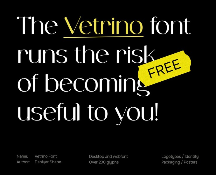 VETRINO / FREE FONT на Dprofile