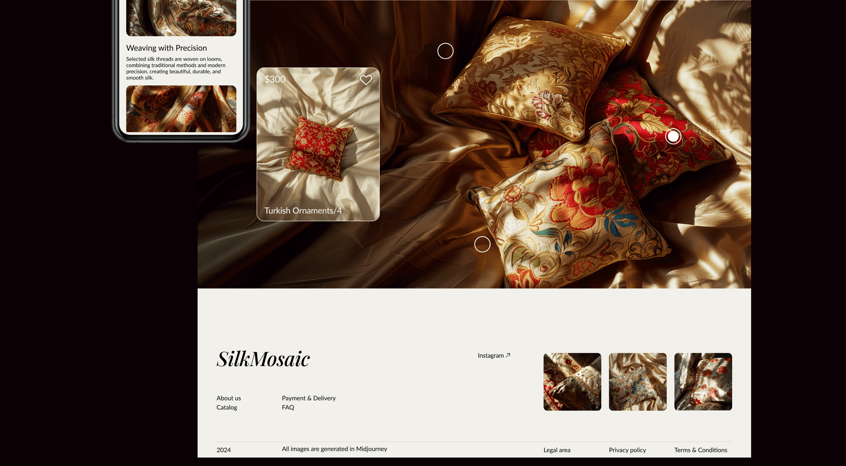 SilkMosaic / website concept / e-commerce — Изображение №5 — Интерфейсы на Dprofile
