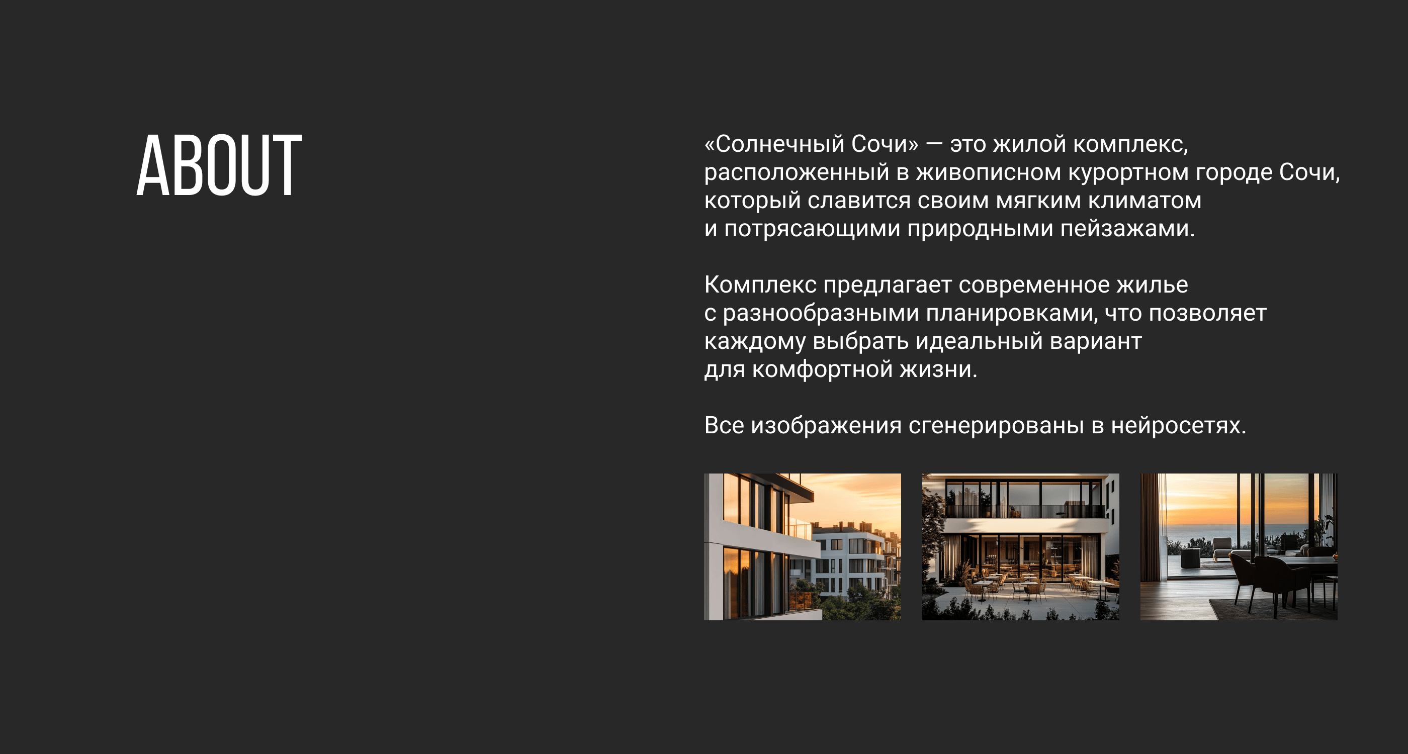Солнечный Сочи | Лендинг для жилого комплекса — Изображение №2 — Интерфейсы на Dprofile