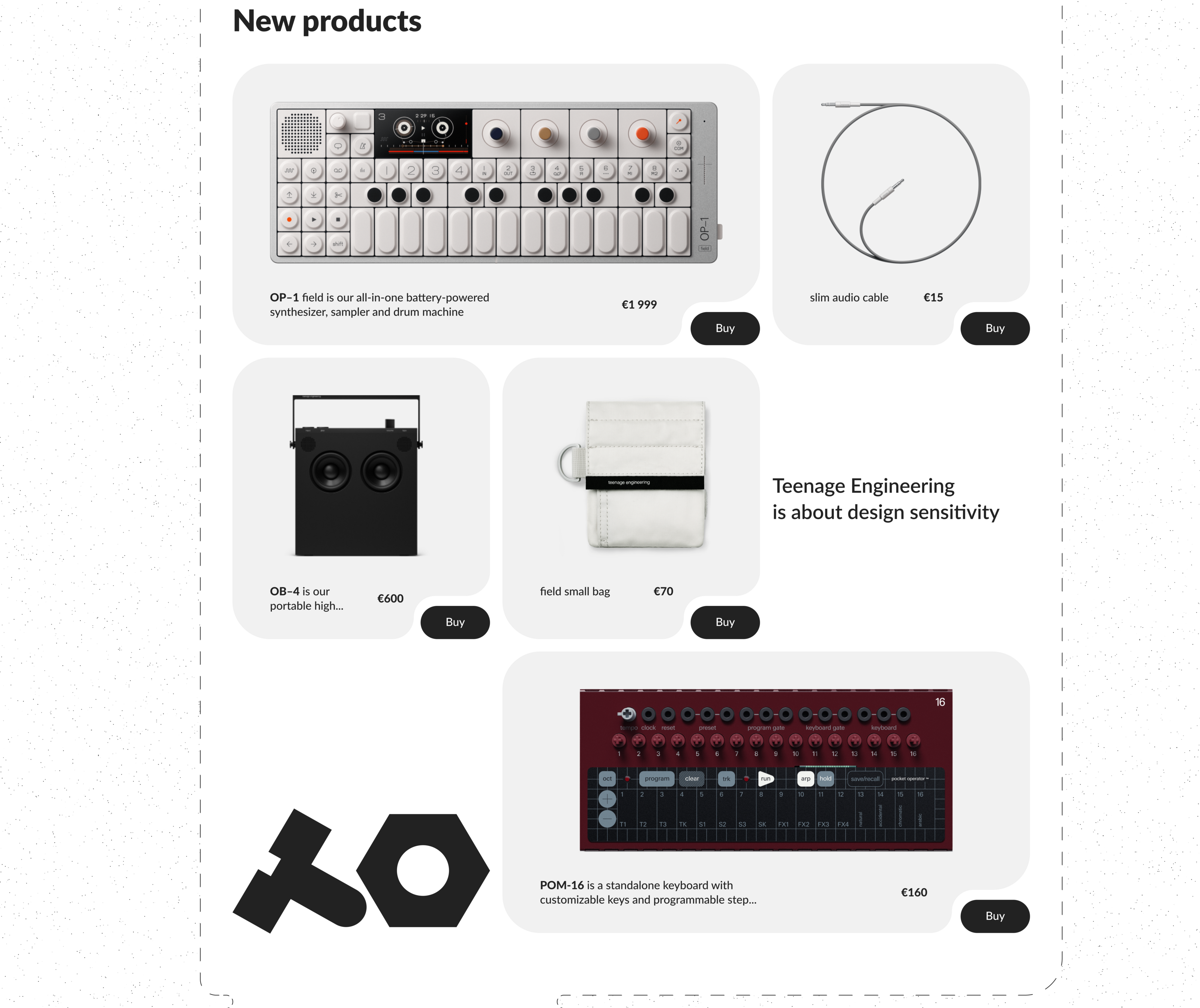 Teenage engineering |online store — Изображение №3 — Интерфейсы на Dprofile