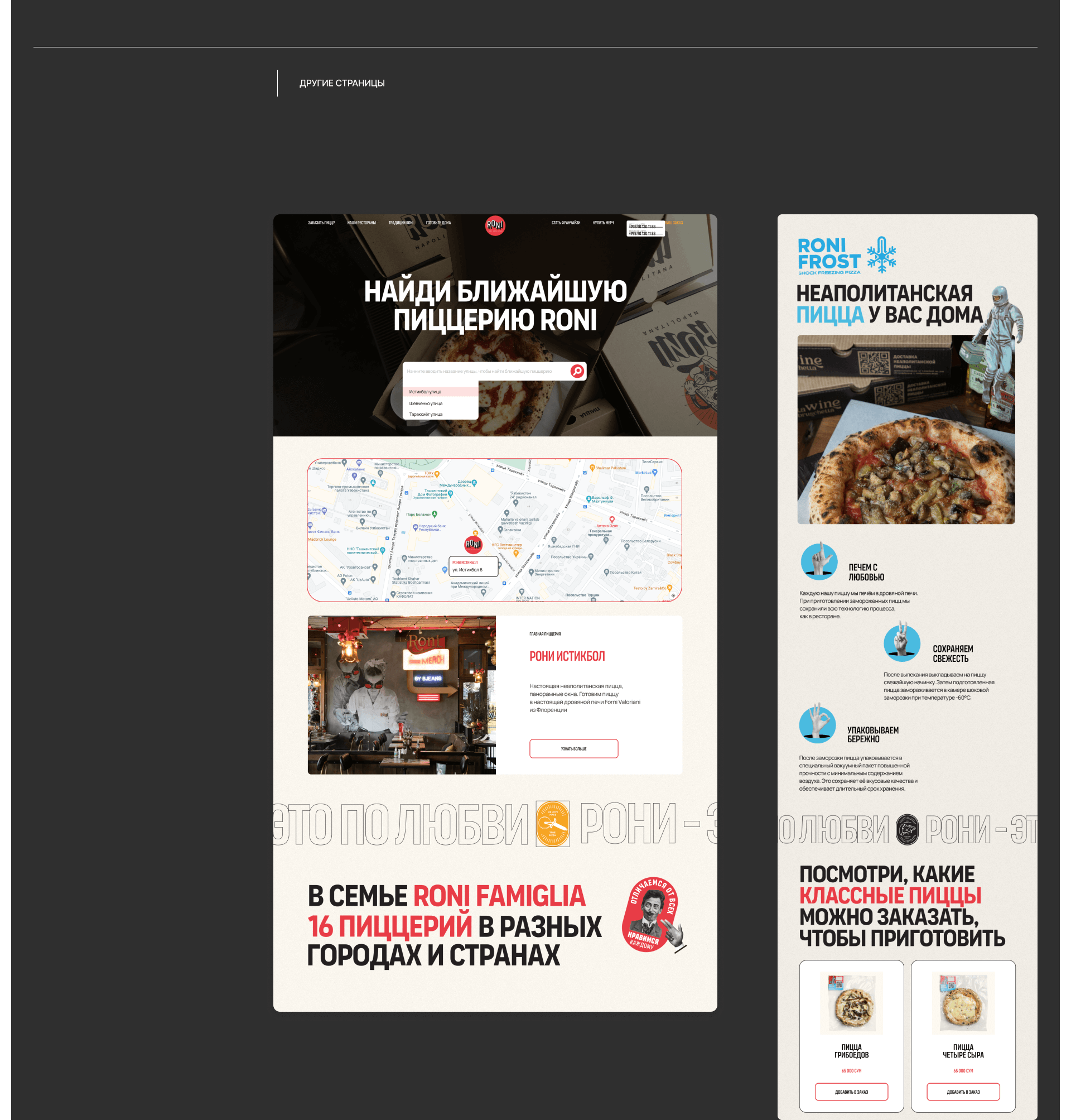 Roni Pizza : Сайт для пиццерии — Изображение №14 — Интерфейсы, Брендинг на Dprofile