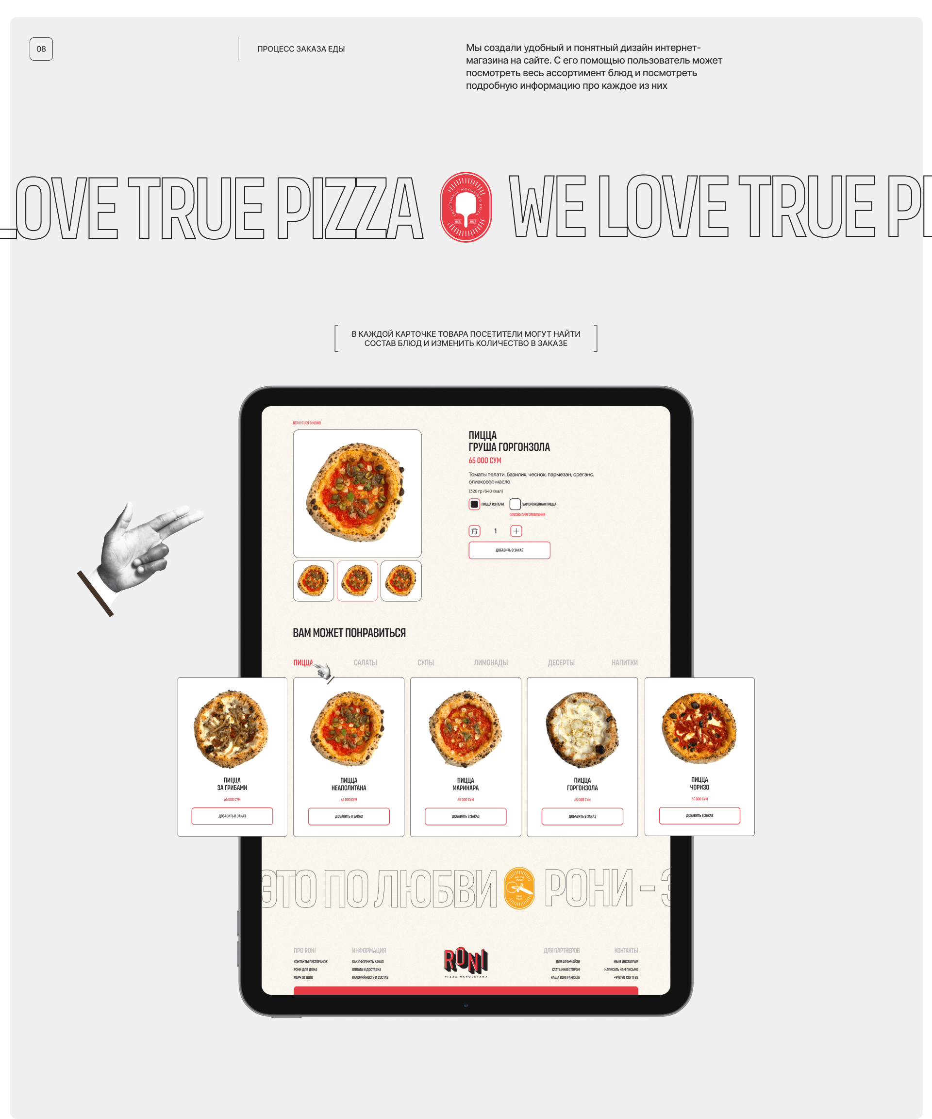 Roni Pizza : Сайт для пиццерии — Изображение №20 — Интерфейсы, Брендинг на Dprofile