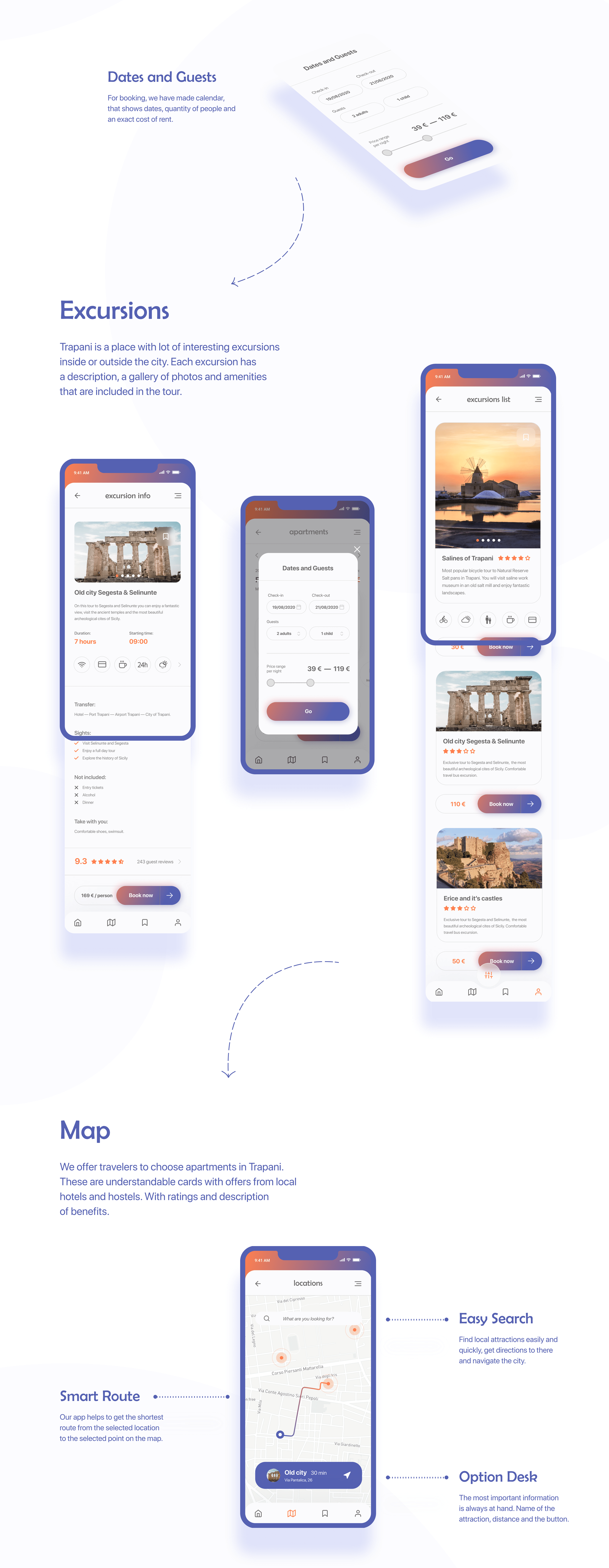 Travel Assistance App | Дизайн приложения — Изображение №9 — Интерфейсы на Dprofile