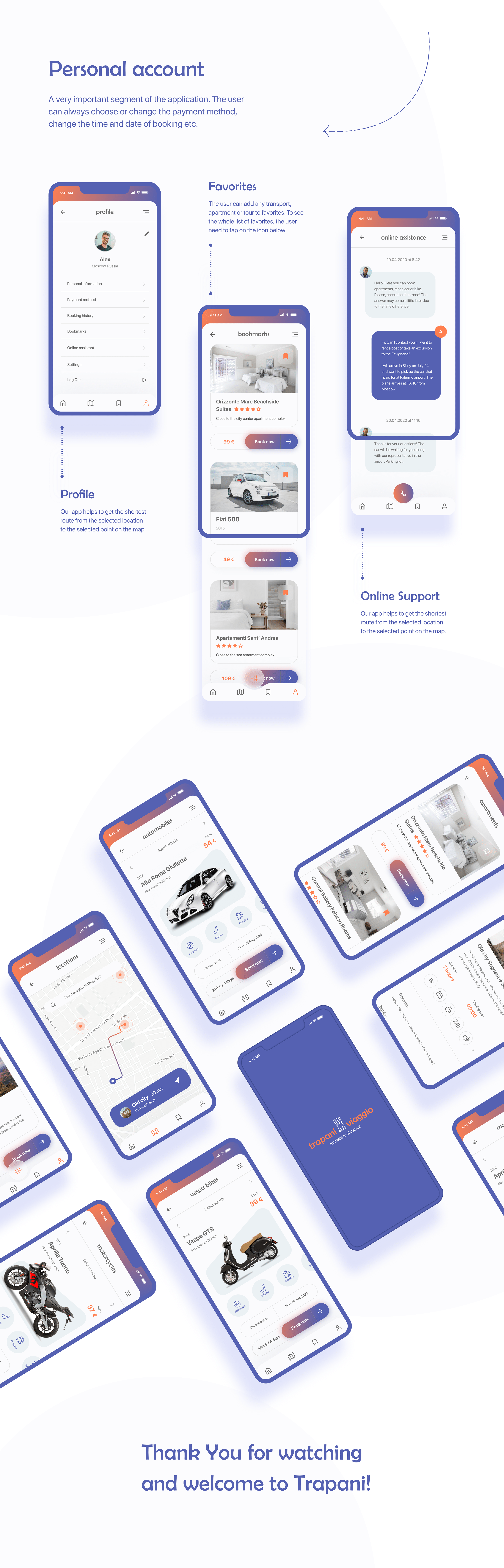 Travel Assistance App | Дизайн приложения — Изображение №10 — Интерфейсы на Dprofile
