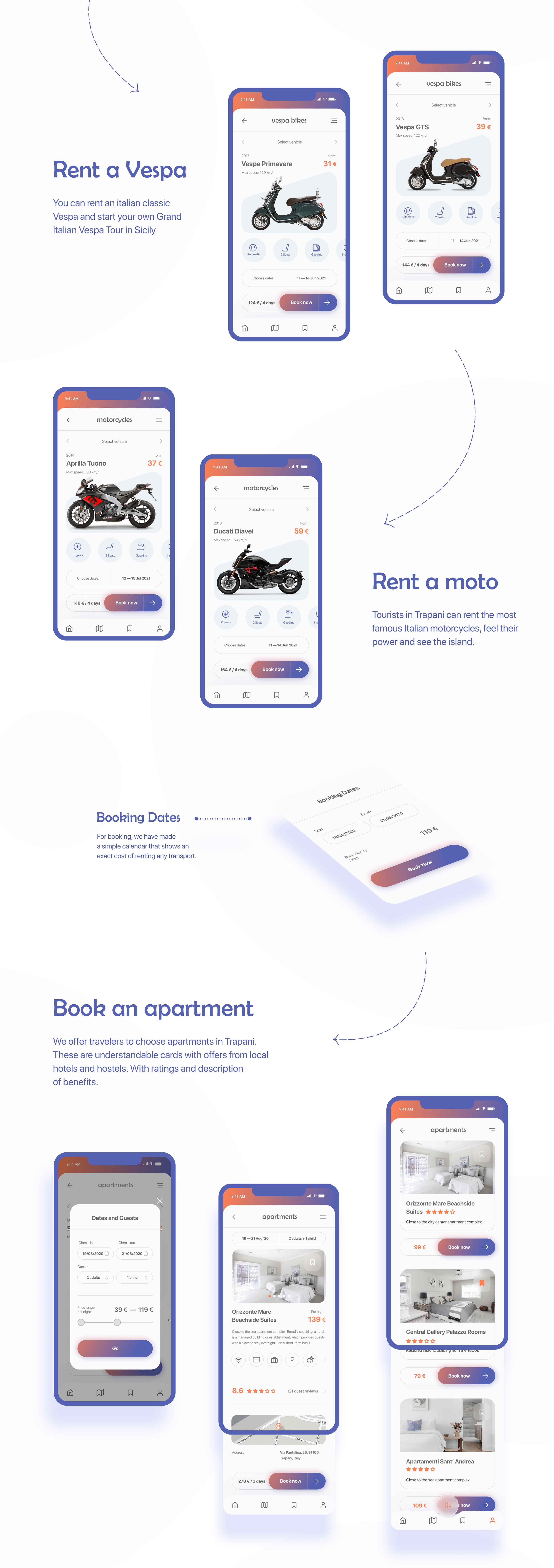 Travel Assistance App | Дизайн приложения — Изображение №8 — Интерфейсы на Dprofile