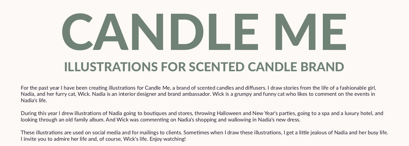 CandleMe. Иллюстрации для социальных сетей бренда — Изображение №2 — Иллюстрация на Dprofile