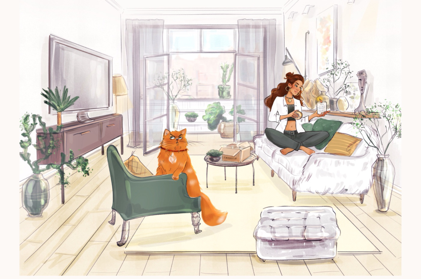 CandleMe. Иллюстрации для социальных сетей бренда — Изображение №3 — Иллюстрация на Dprofile