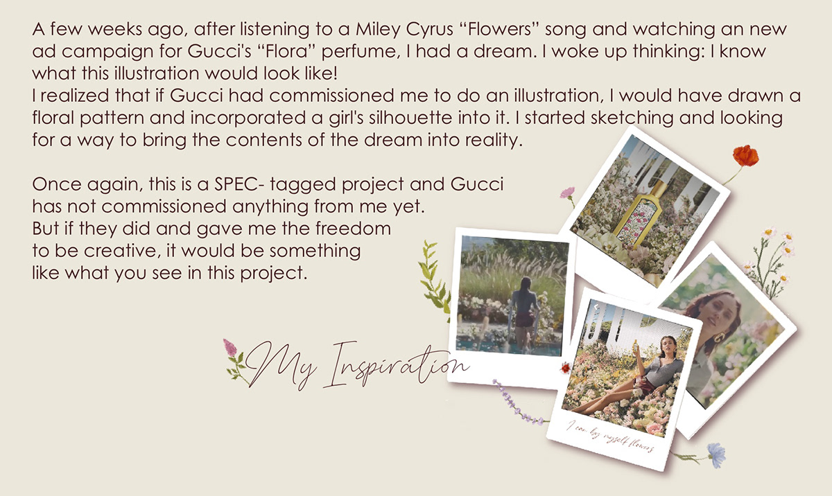 Как бы я рисовала для Gucci. Паттерн, иллюстрация — Изображение №2 — Брендинг, Иллюстрация на Dprofile
